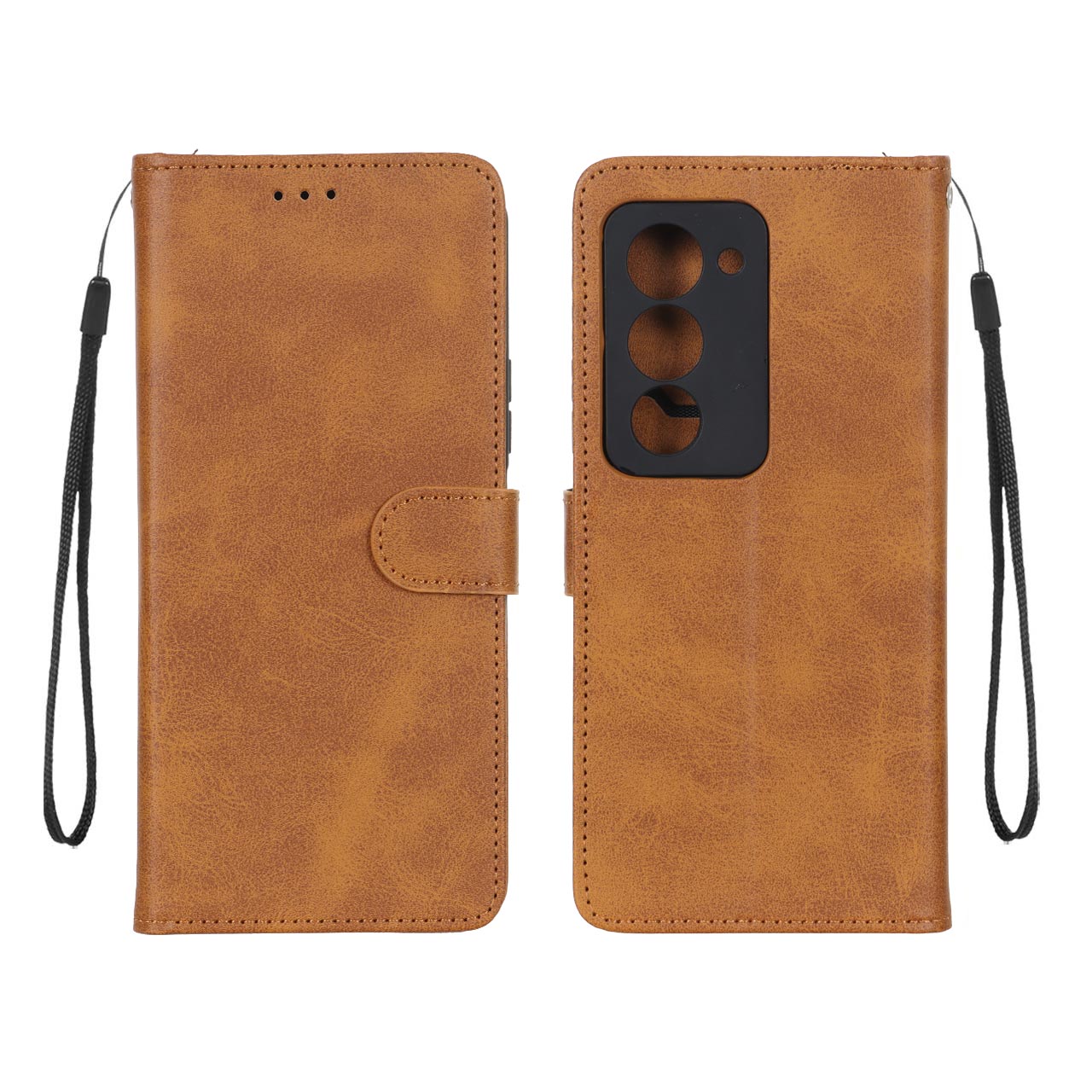 کیف مگنتی تاشو چرمی مناسب برای شیائومی ردمی ۱۵ فورجی (4G) رنگ عسلی