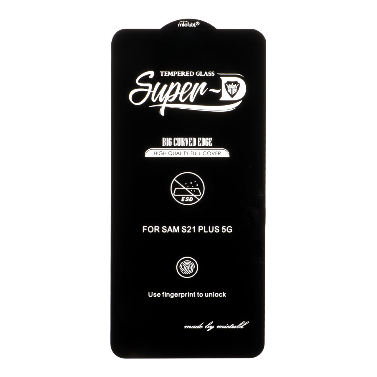 محافظ صفحه نمایش تمام صفحه شیشه ای Mietubl Super D مدل ESD مناسب برای Samsung Galaxy S21 Plus 5G مشکی