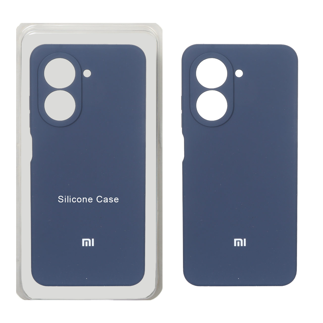 قاب سیلیکونی پاک کنی محافظ لنزدار اورجینال Xiaomi Redmi A5 / Poco C71 - سرمه ای (پک دار)