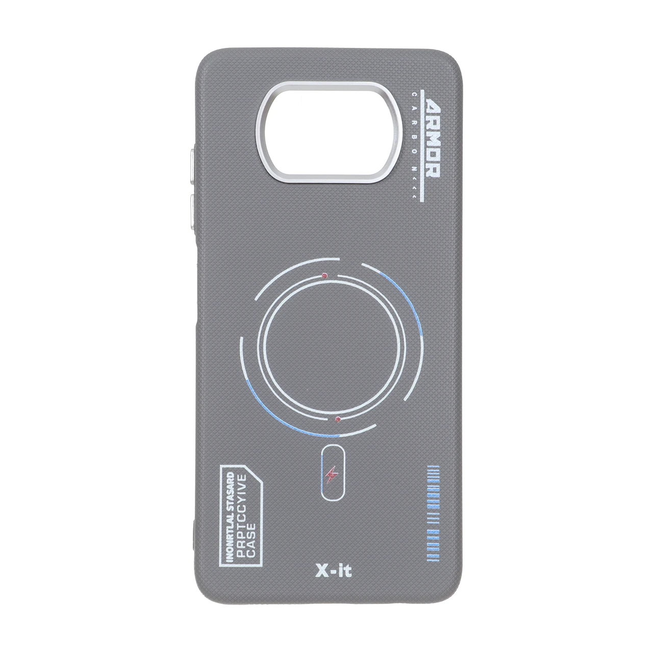 قاب Armor سوزنی لنز سیلور طرح مگ سیف مناسب برای شیائومی پوکو X3 / پوکو X3 پرو / پوکو X3 NFC