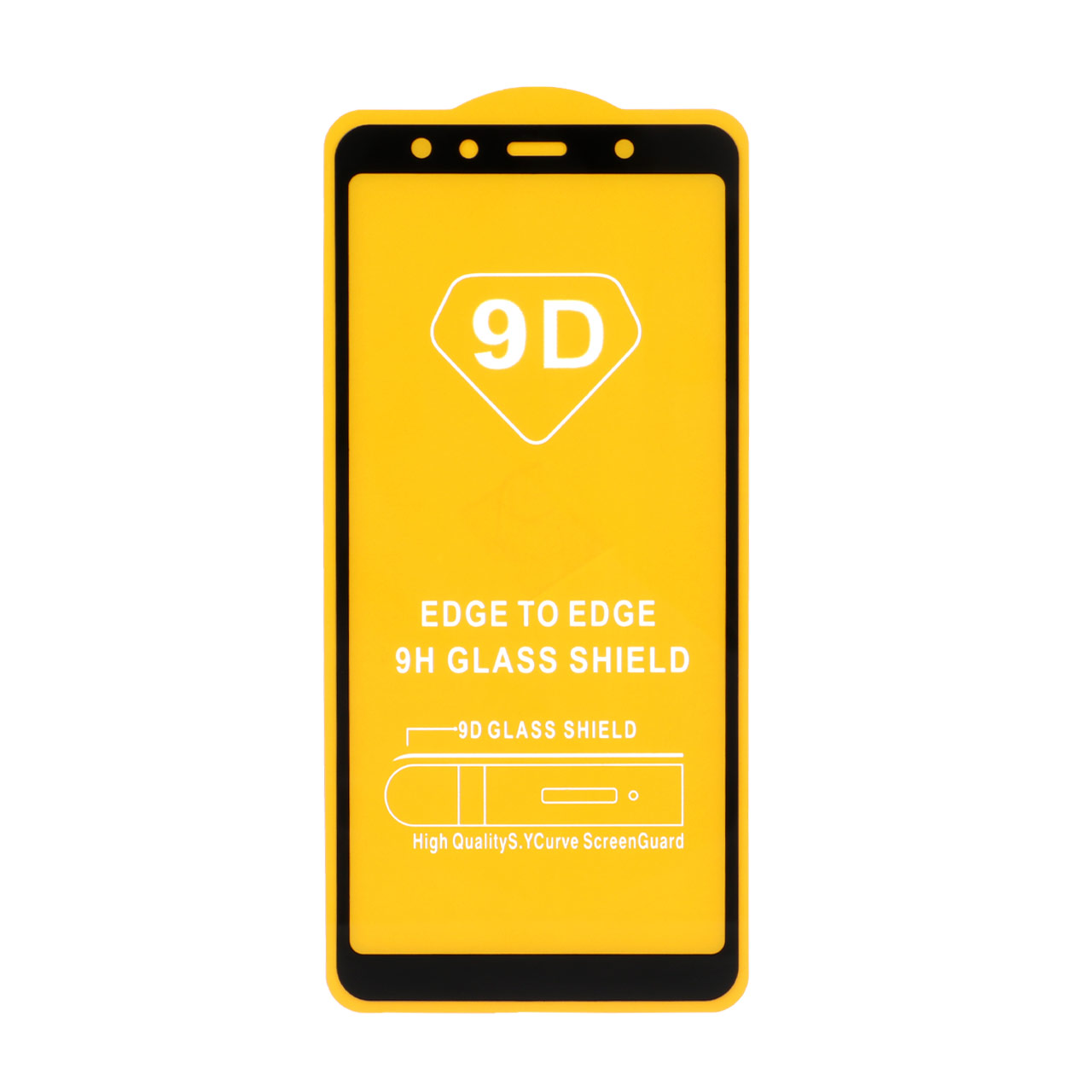 محافظ صفحه نمایش شیشه ای Samsung Galaxy A750 / J4 Core / J4 Plus / J6 Plus / J8 / A8 Plus / A6 Plus / A7 2018 - Full Cover - مشکی (بدون پک)