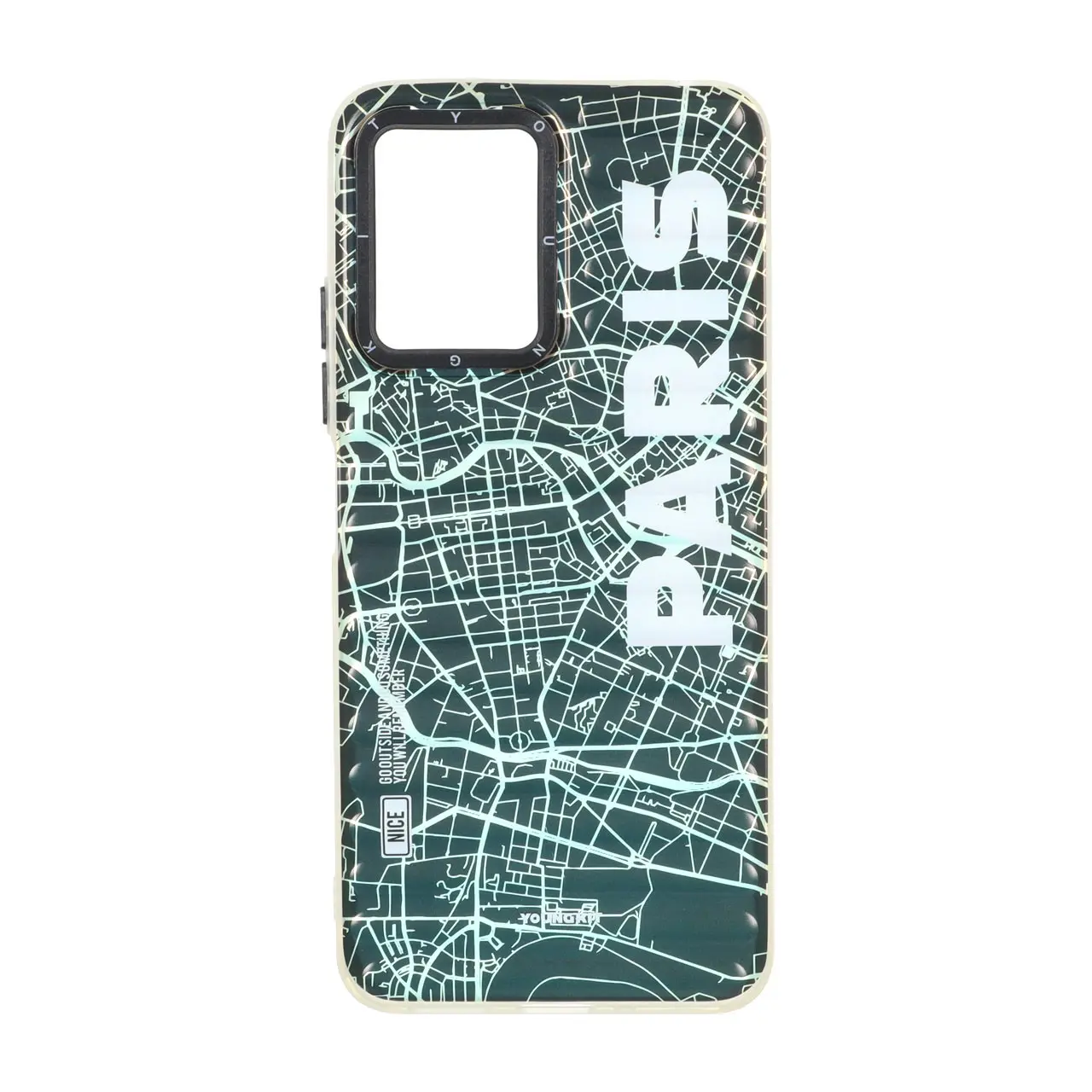 قاب یانگ کیت طرح نقشه پاریس هولوگرامی دور مات مناسب برای شیائومی ردمی نوت 12 پرو 5G و شیائومی پوکو X5 پرو 5G