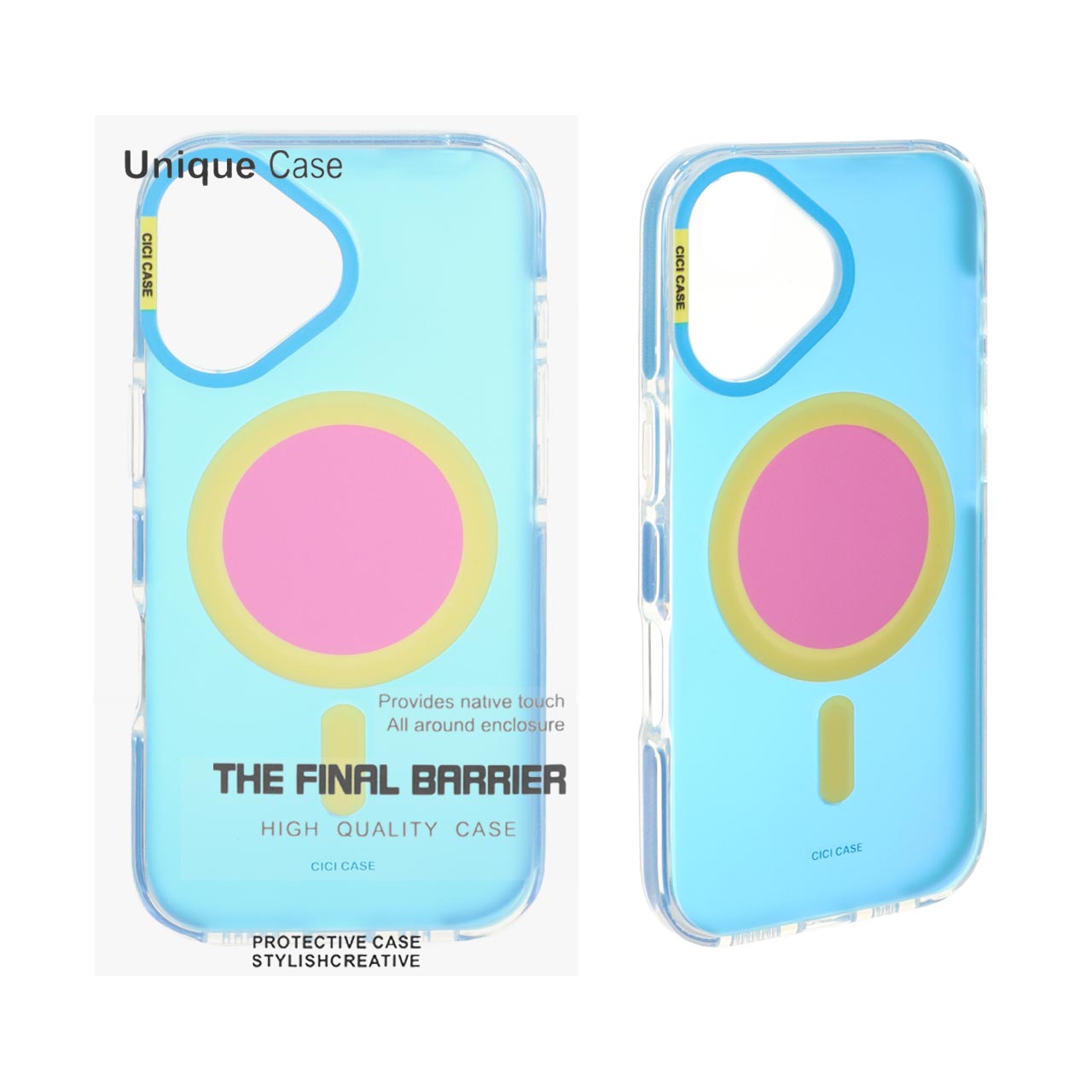 قاب CiCi Case هولوگرامی Magsafe مدل Apple iPhone 17 - آبی