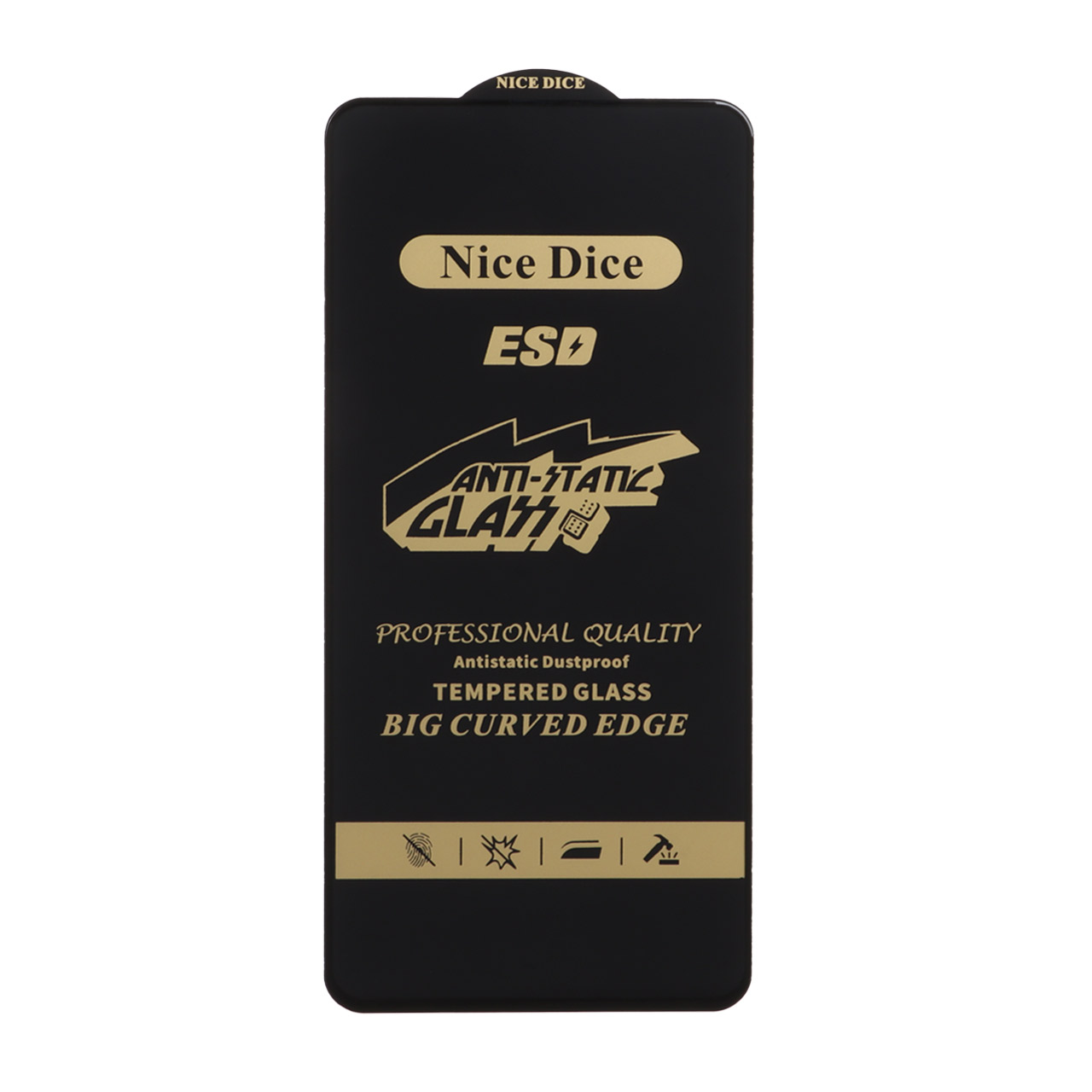 محافظ صفحه نمایش شیشه‌ای Full Cover ESD ضد الکتریسیته ساکن Nice Dice مناسب برای Xiaomi Redmi Note 13 4G / Poco M7 Pro 5G