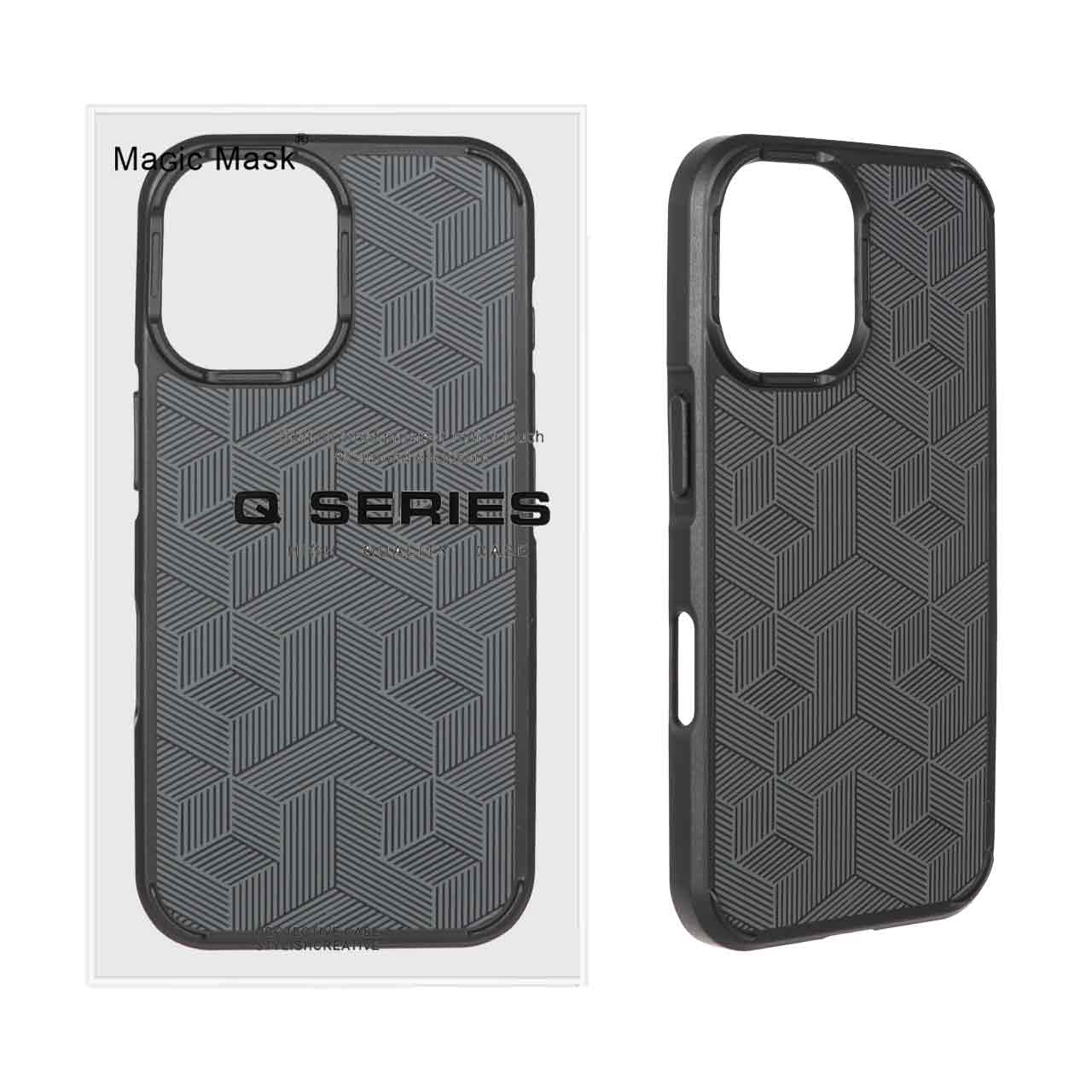 قاب اورجینال Q Series روبیک Apple iPhone 16 - مشکی