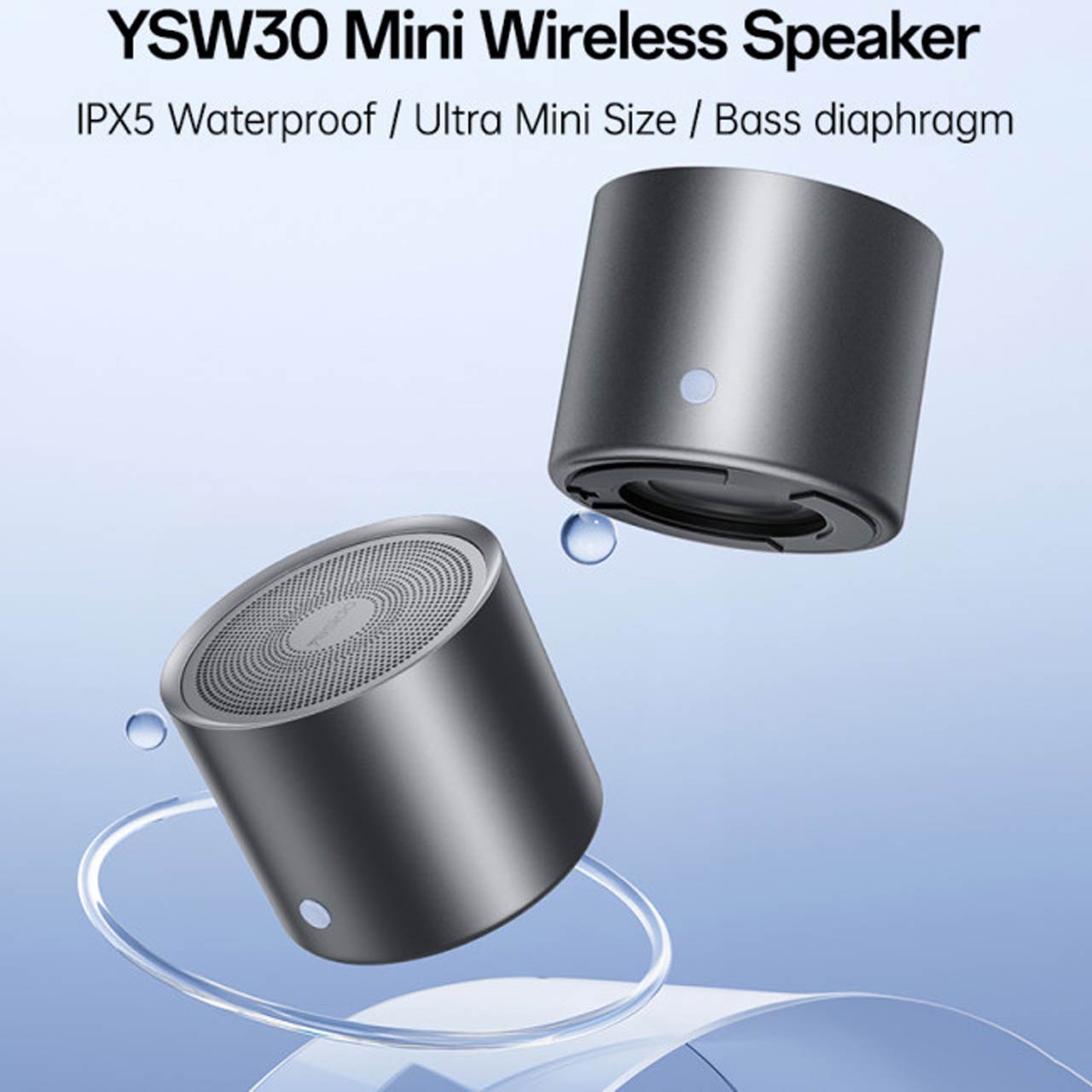 اسپیکر بلوتوثی Yesido مدل YSW30 با توان 3 وات و ضد آب IPX5 - رنگ مشکی