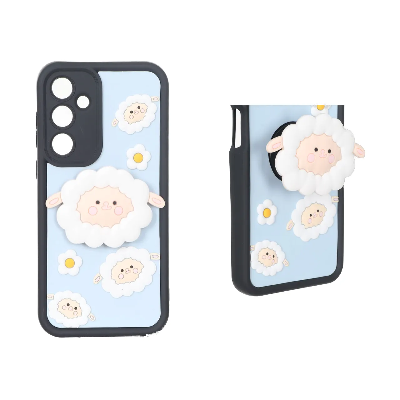 قاب Solid Case پاپ سوکت عروسکی برجسته Samsung Galaxy A35 - طرح 122