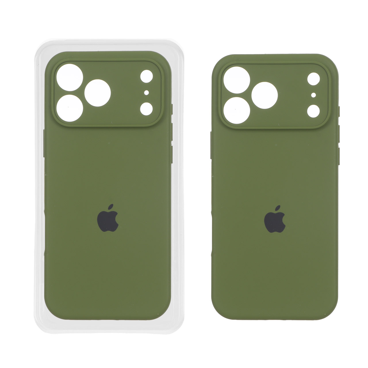 قاب سیلیکونی پاک کنی اورجینال ++A مدل Apple iPhone 17 Pro Max - سبز زیتونی (پک دار)