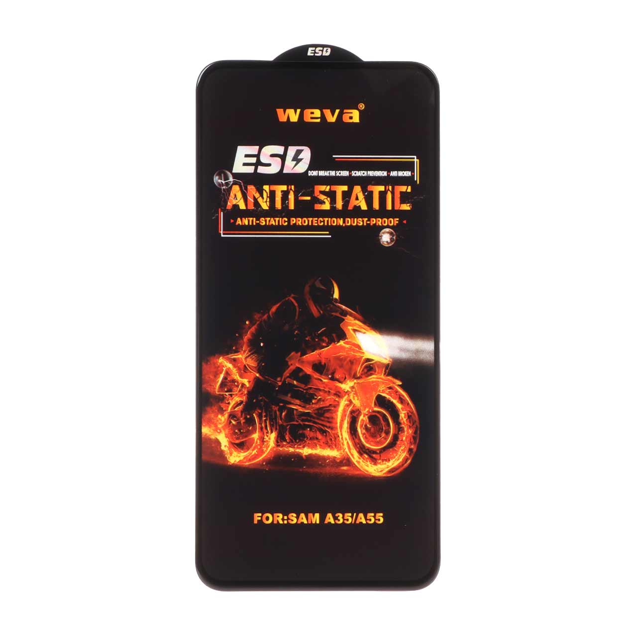 محافظ صفحه نمایش شیشه ای فول کاور Weva ESD Anti Static مناسب برای سامسونگ A35 و A55
