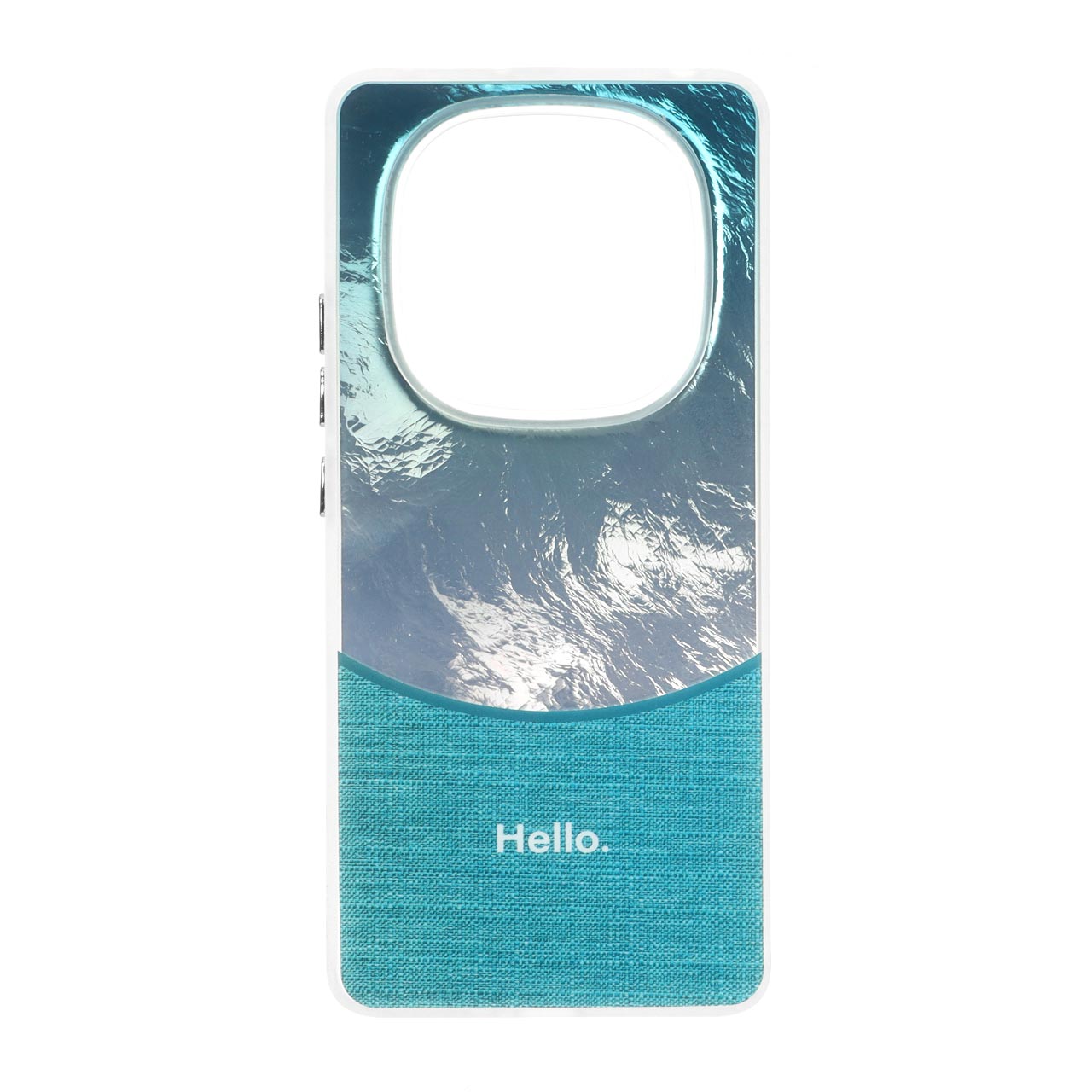 قاب طرح جین Ice Hello آبی مناسب برای شیائومی ردمی نوت ۱۴ پرو ۴جی