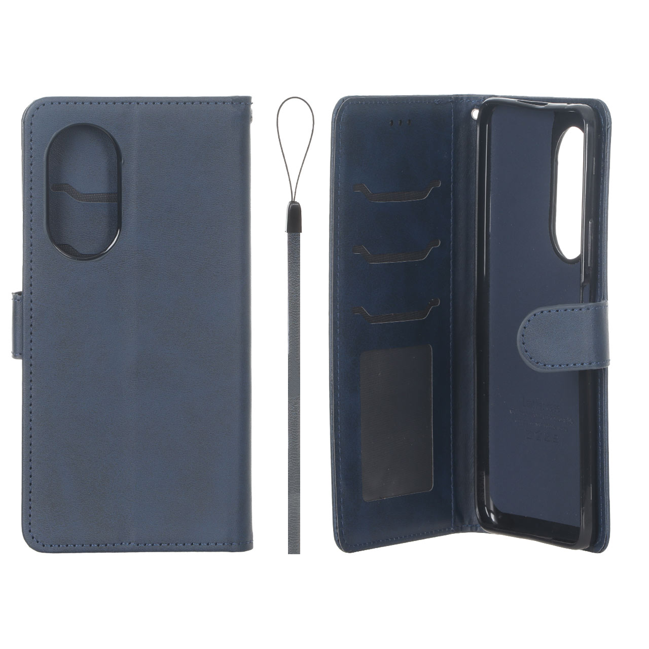 کیف موبایل مگنتی درجه یک داخل خز MNC Plus مدل Huawei Nova 9 SE - سرمه ای