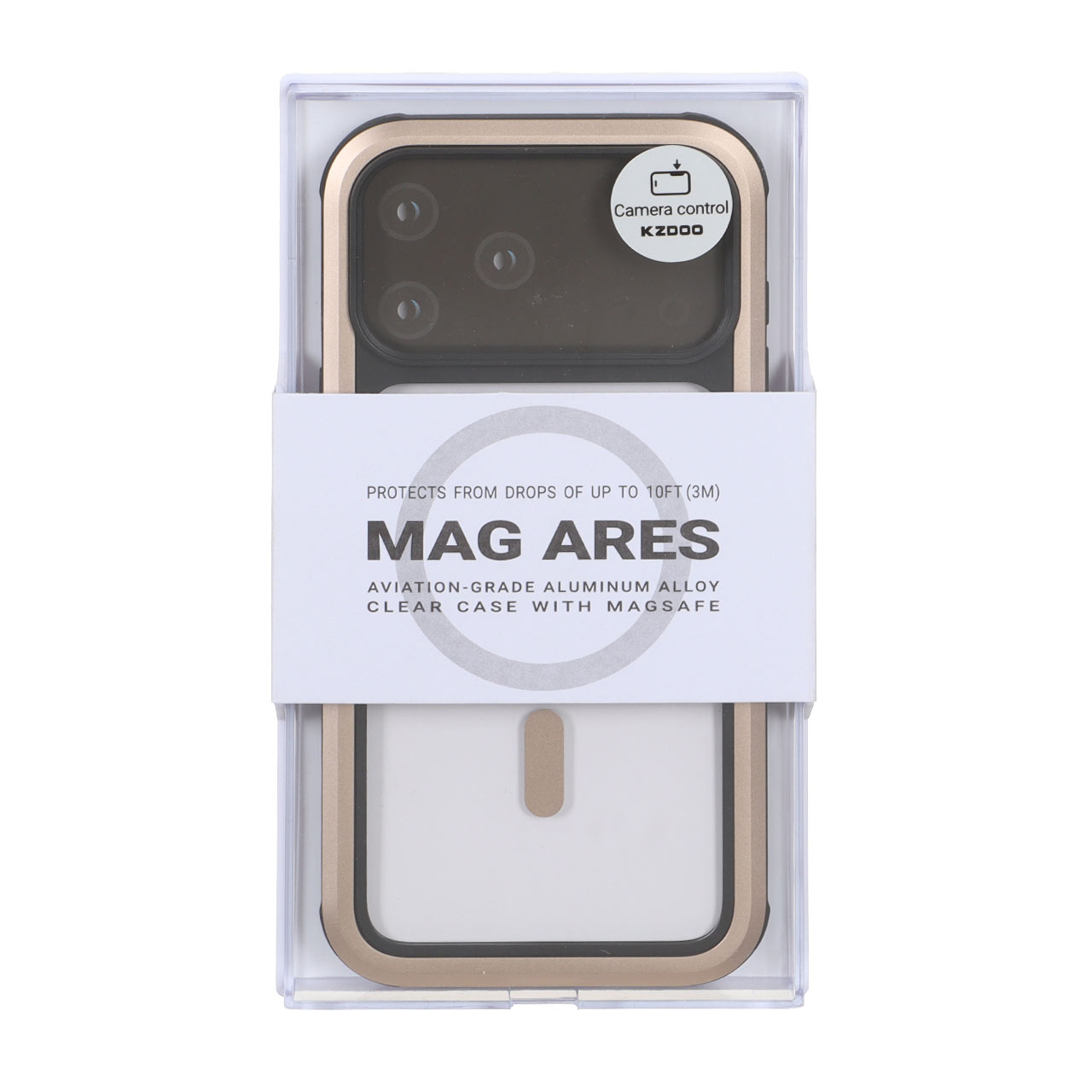 قاب Original KZDoo MAG Ares مدل Apple iPhone 17 Pro Max - طلایی