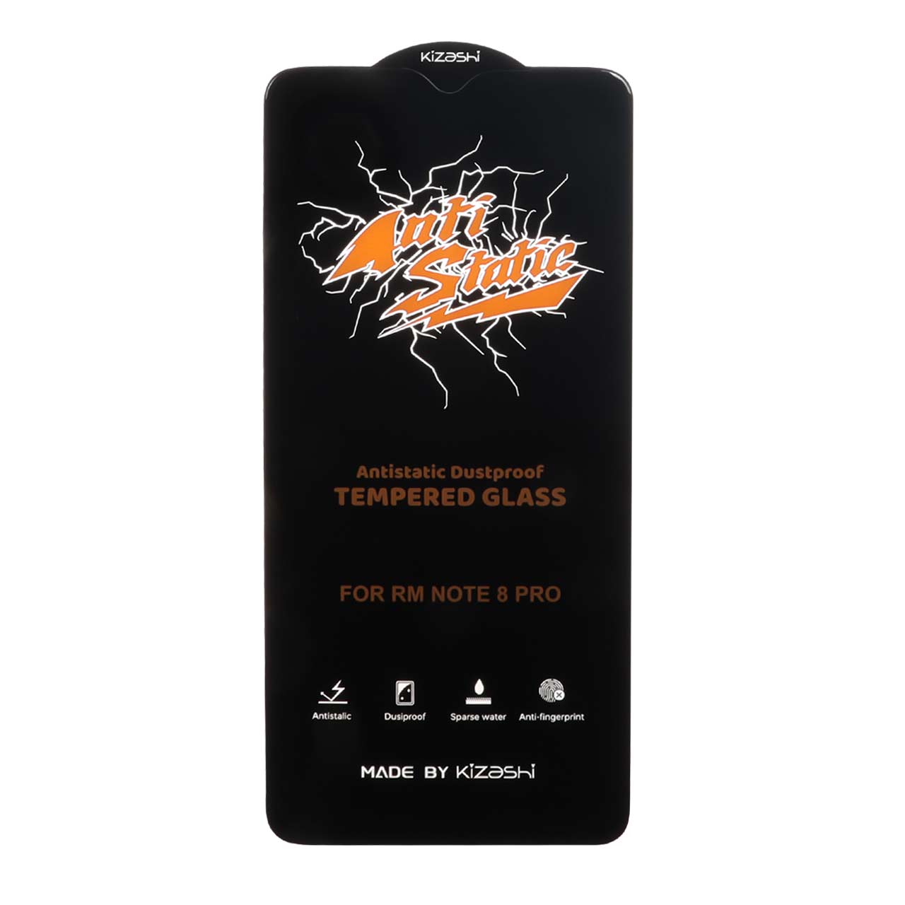 محافظ صفحه نمایش شیشه‌ای فول کاور Kizashi مناسب برای گوشی‌های Xiaomi Redmi Note 8 Pro / Poco M3 / Redmi 9T / Note 9 4G