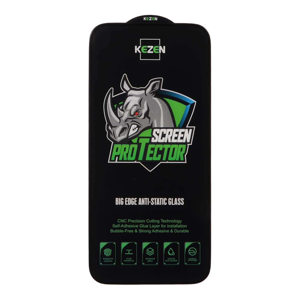محافظ صفحه نمایش شیشه ای فول کاور Kezen مدل Anti Static Big Edge مناسب آیفون 16 پرو مکس