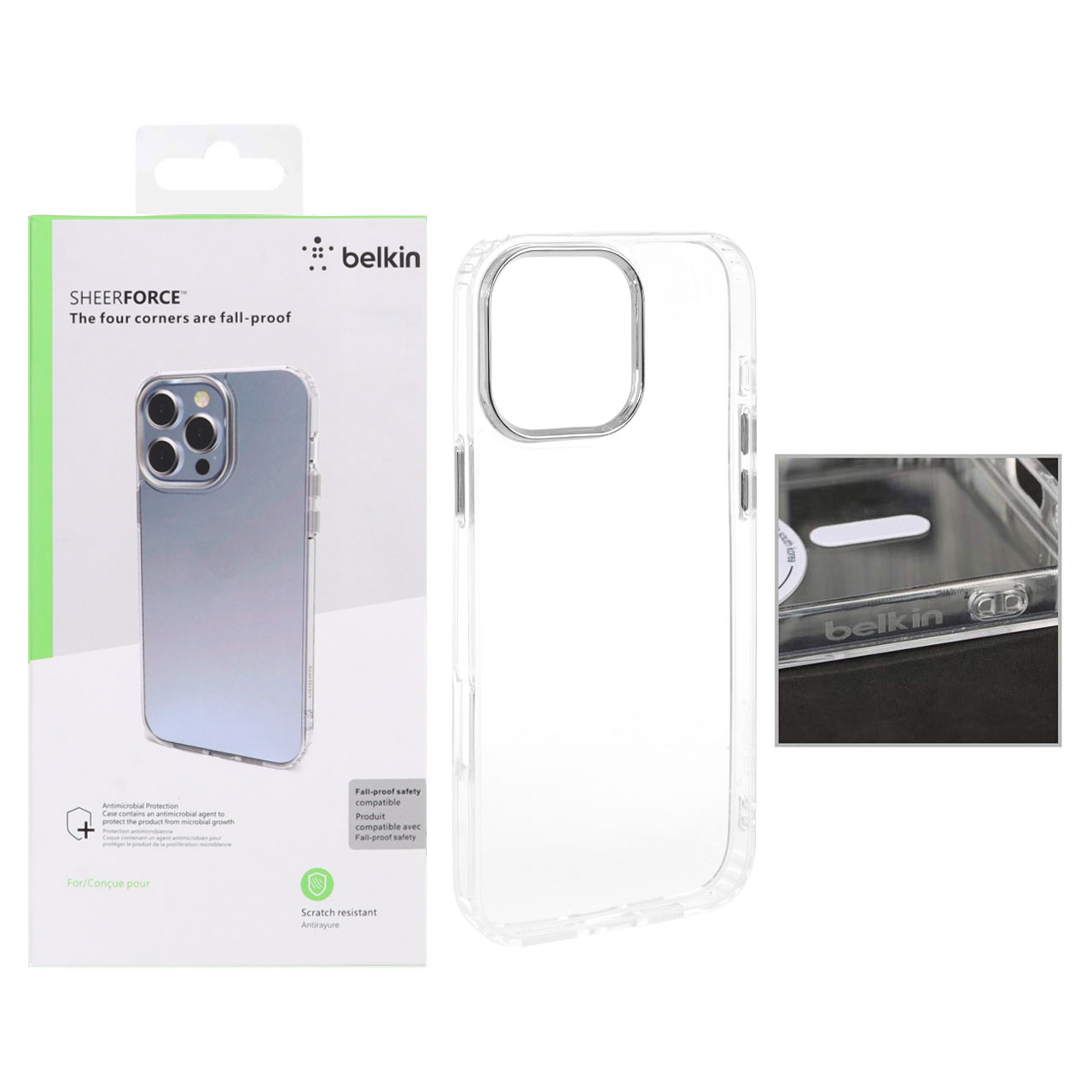 قاب Belkin SheerForce شفاف مناسب برای آیفون 16 پرو مکس