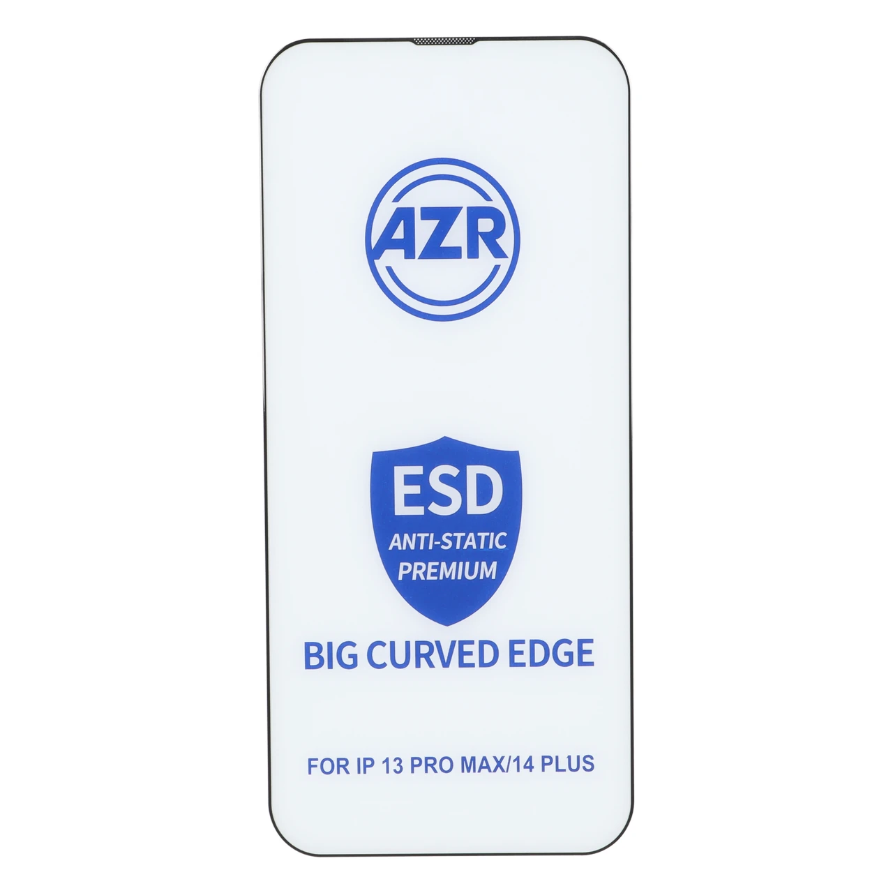 محافظ صفحه نمایش شیشه‌ای AZR مدل Big Curved ESD مناسب برای آیفون 13 پرو مکس و آیفون 14 پلاس