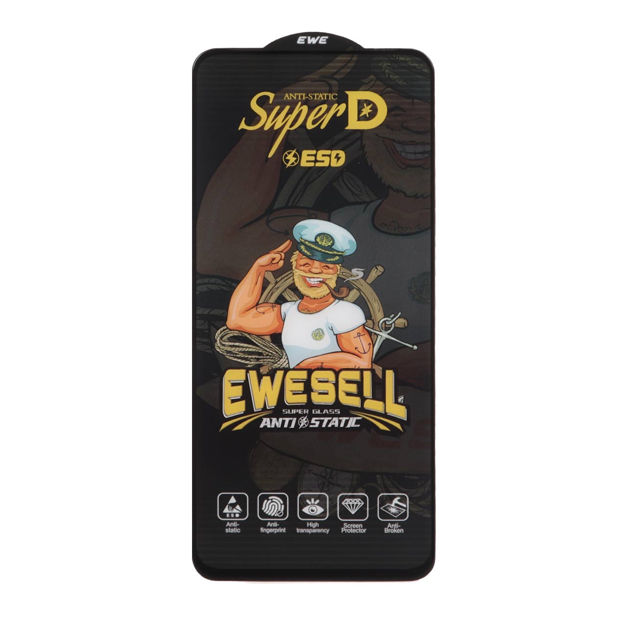 محافظ صفحه نمایش شیشه ای Full Cover Super D ESD Ewesell مناسب برای شیائومی ردمی 12 / ردمی 13X / ردمی 13 4G / پوکو M6 پرو 5G / پوکو M6 4G