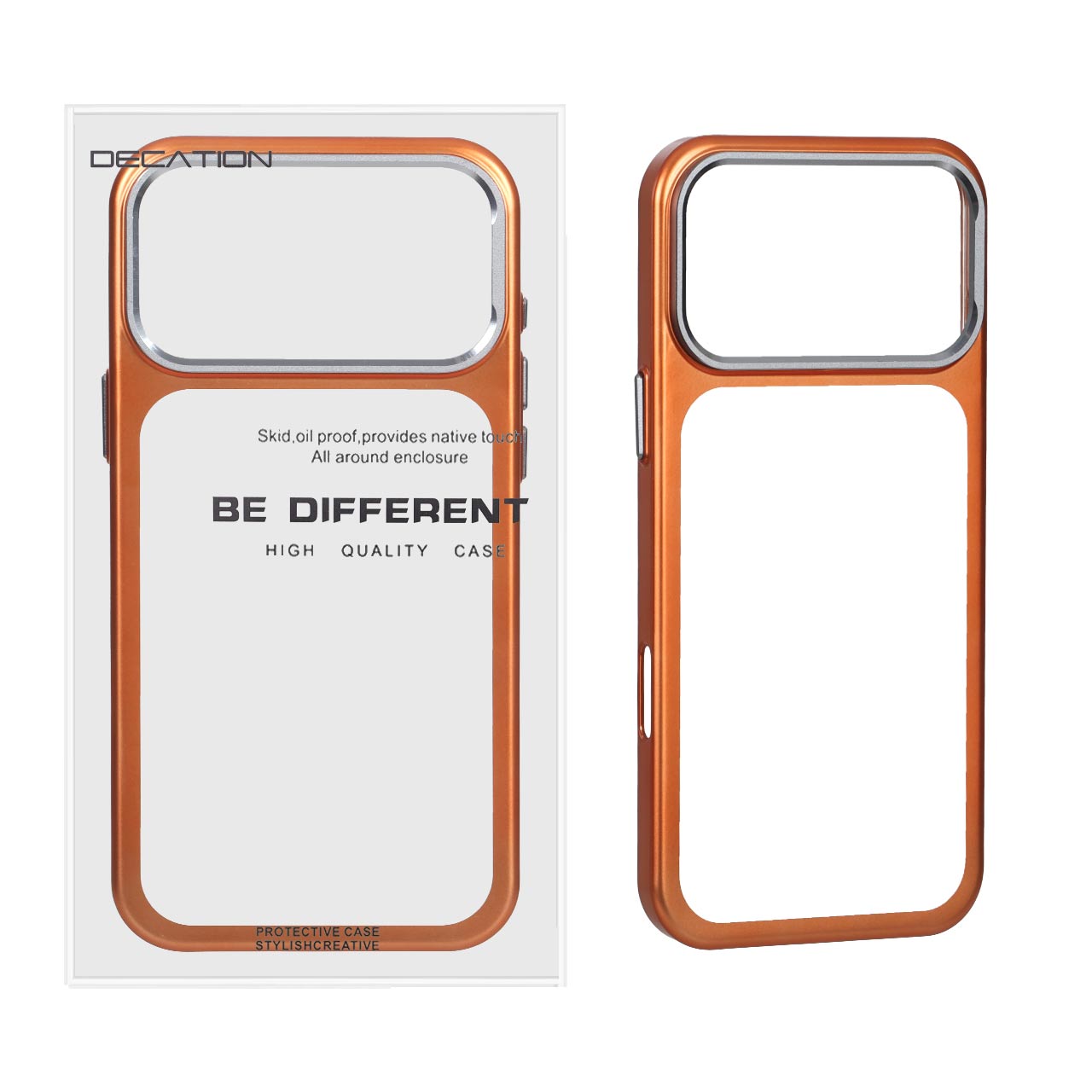 قاب اورجینال Decation مات دور لنز آلومینیومی Apple iPhone 17 Pro Max - نارنجی