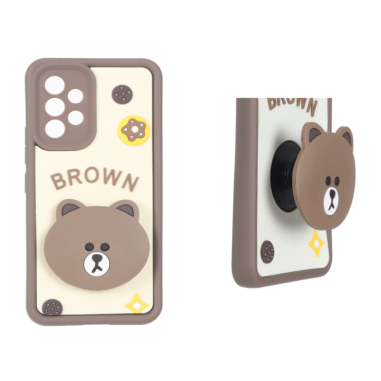 قاب Solid Case پاپ سوکت عروسکی برجسته Samsung Galaxy A53 - طرح 167