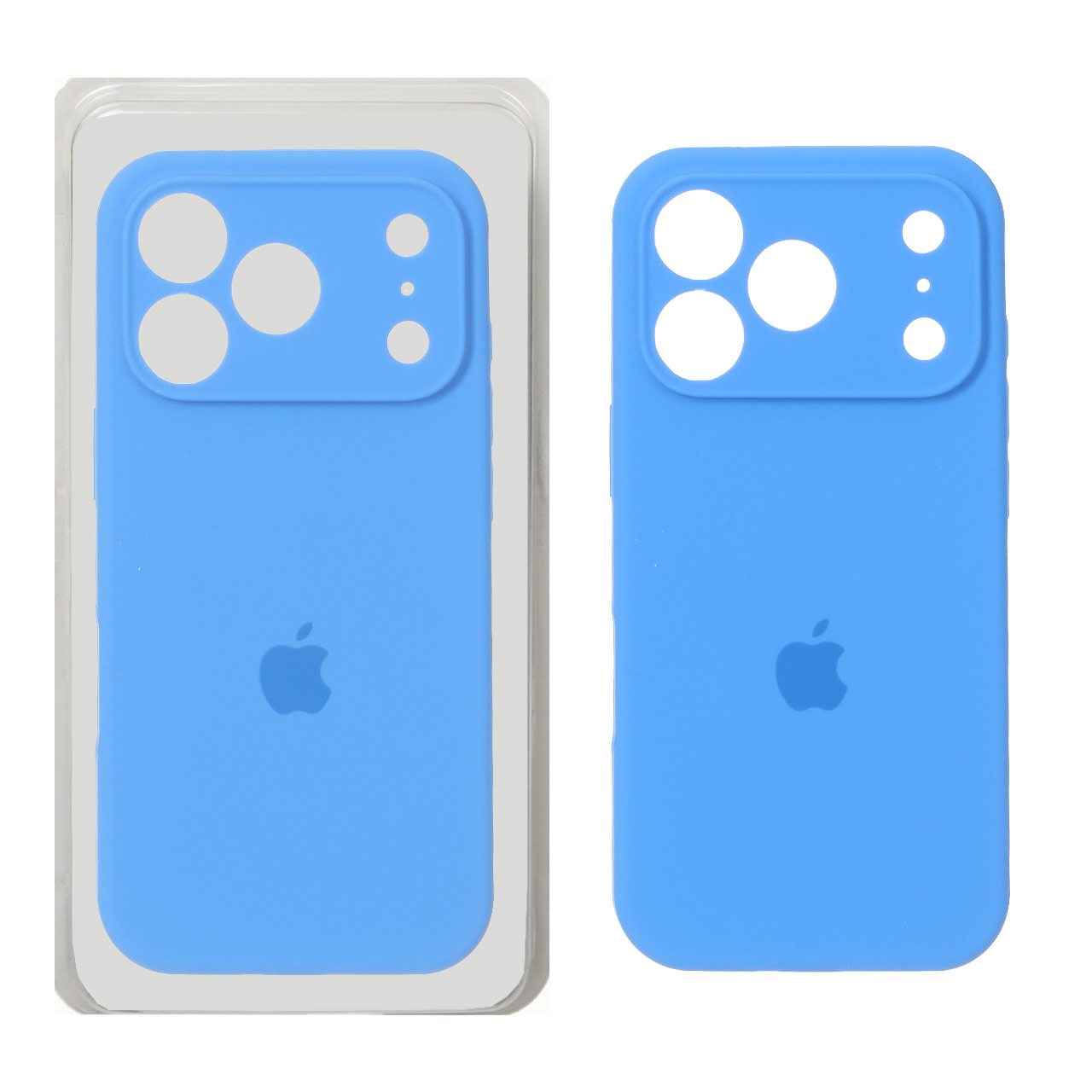 قاب سیلیکونی محافظ لنزدار اورجینال Apple iPhone 17 Pro آبی