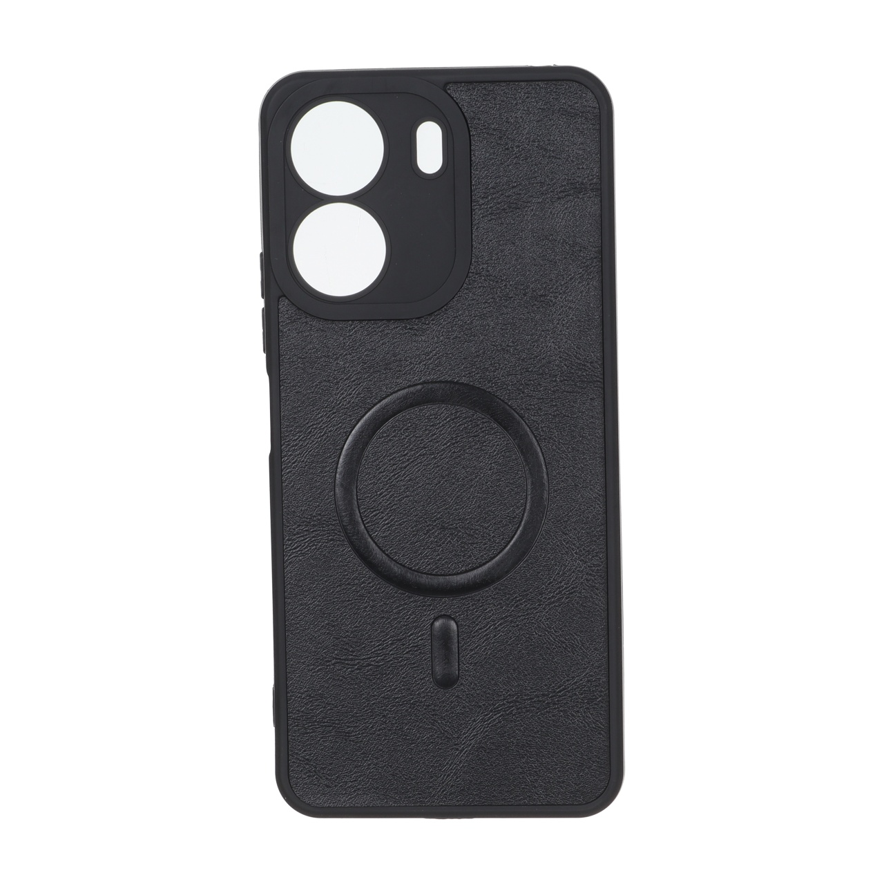 قاب چرمی طرح مگ سیف محافظ لنزدار مناسب برای شیائومی Redmi 13C و Poco C65
