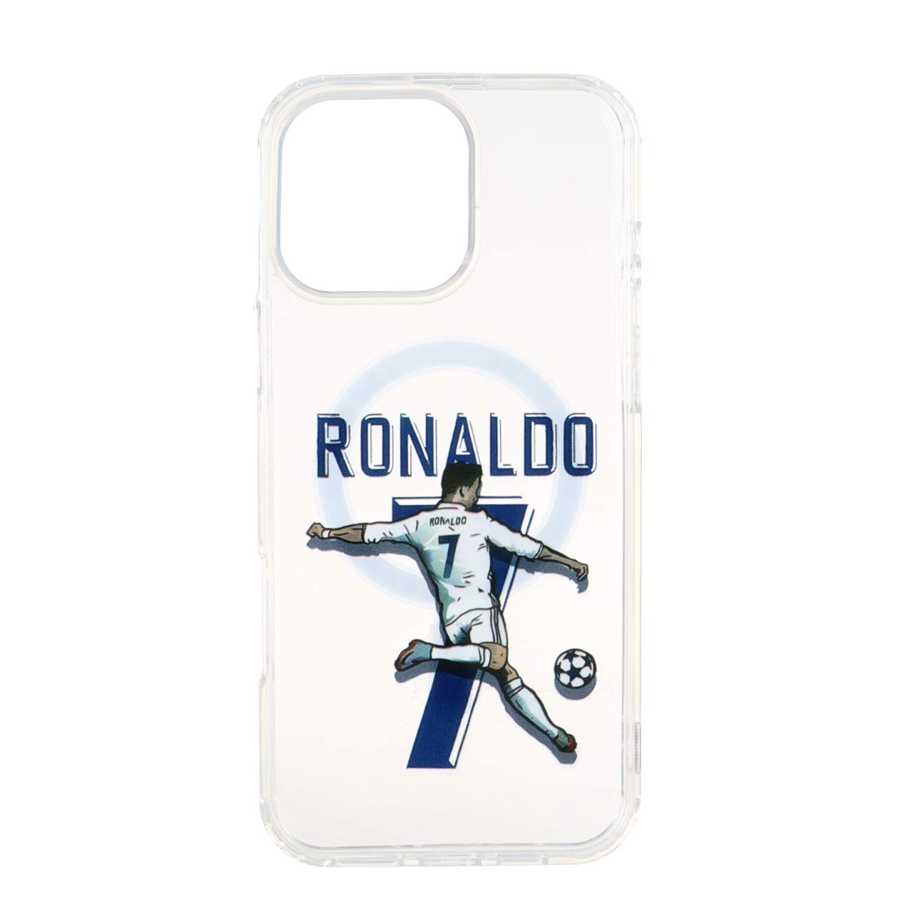 قاب ژله ای مگ سیف طرح رونالدو CR7 فوتبال مناسب برای آیفون 16 پرو مکس