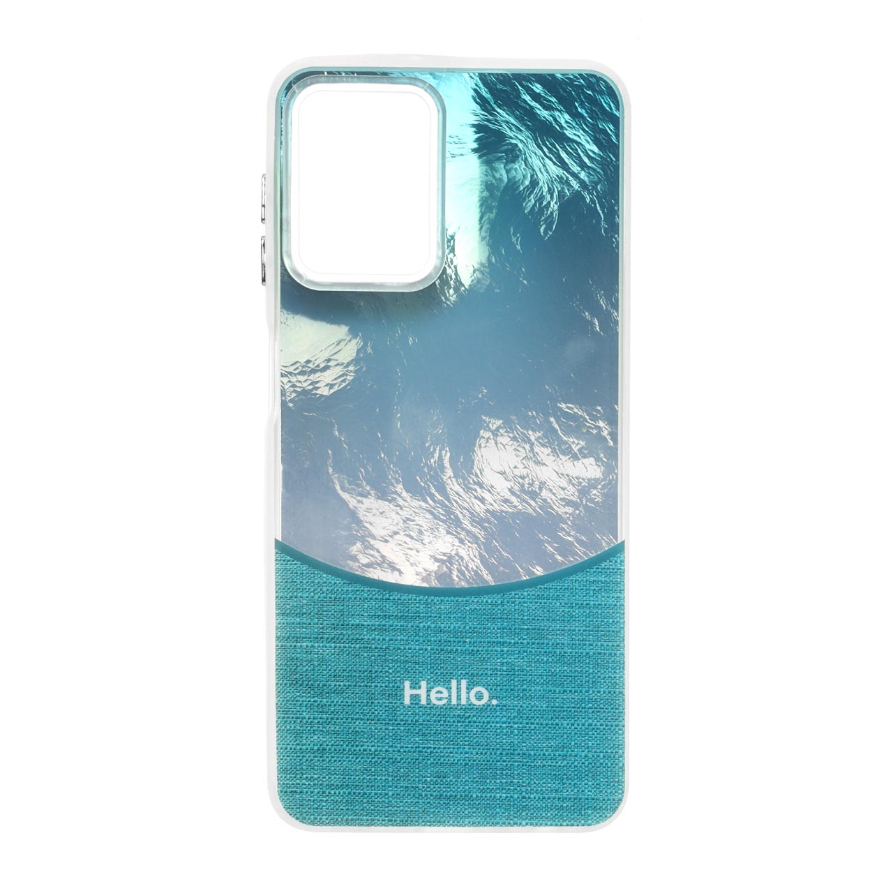 قاب Hello طرح جین Ice آبی مناسب برای سامسونگ گلکسی A22 4G، M32 4G و F22