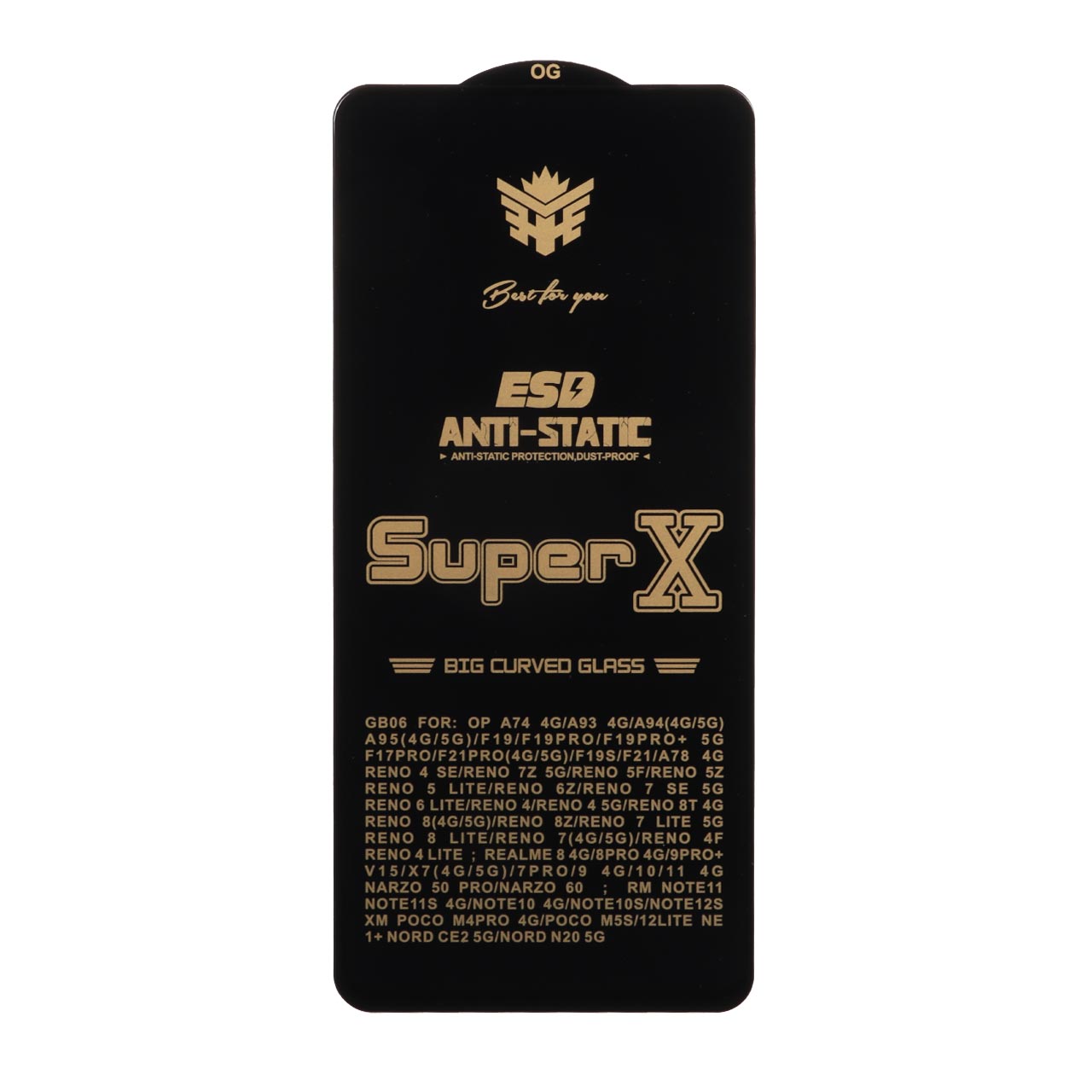 محافظ صفحه نمایش آنتی استاتیک Full Cover Super X مناسب برای گوشی‌های شیائومی و پوکو