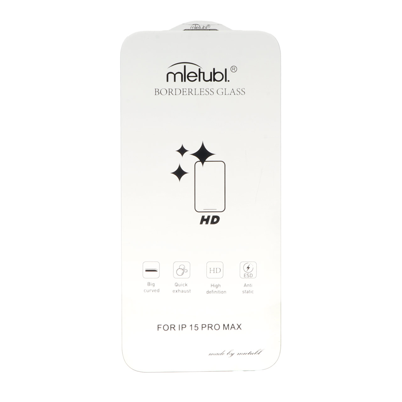 محافظ صفحه نمایش شیشه ای Mietubl ESD Anti Static بدون حاشیه Apple iPhone 15 Pro Max