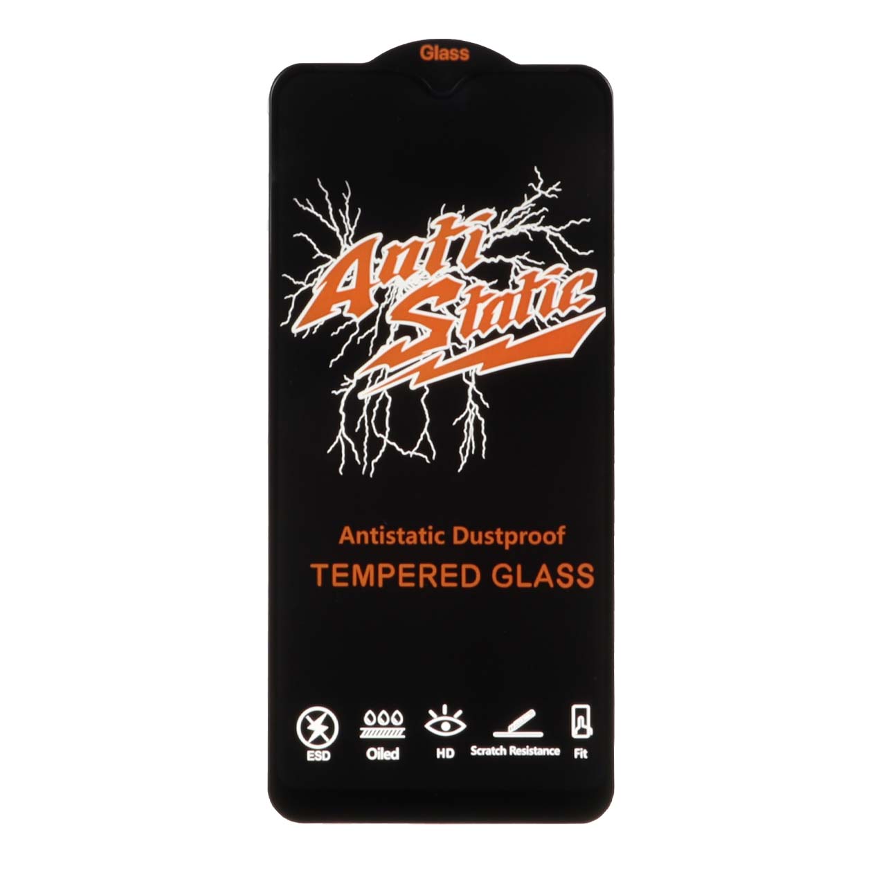 محافظ صفحه نمایش شیشه ای Samsung Galaxy A10 / A10S / M10 / M20 / M01S - Full Cover Anti Static Glass (بدون پک) - مشکی