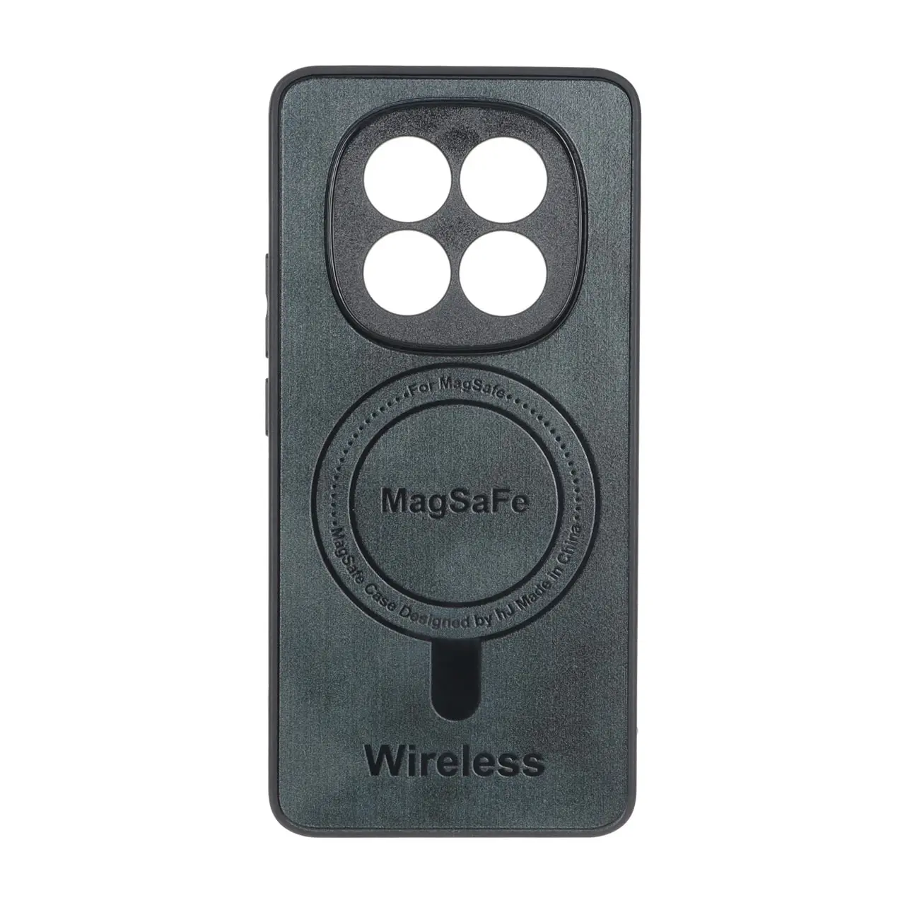 قاب Wireless طرح مگ سیف محافظ لنز برجسته مناسب برای شیائومی ردمی نوت 15 - سبز تیره