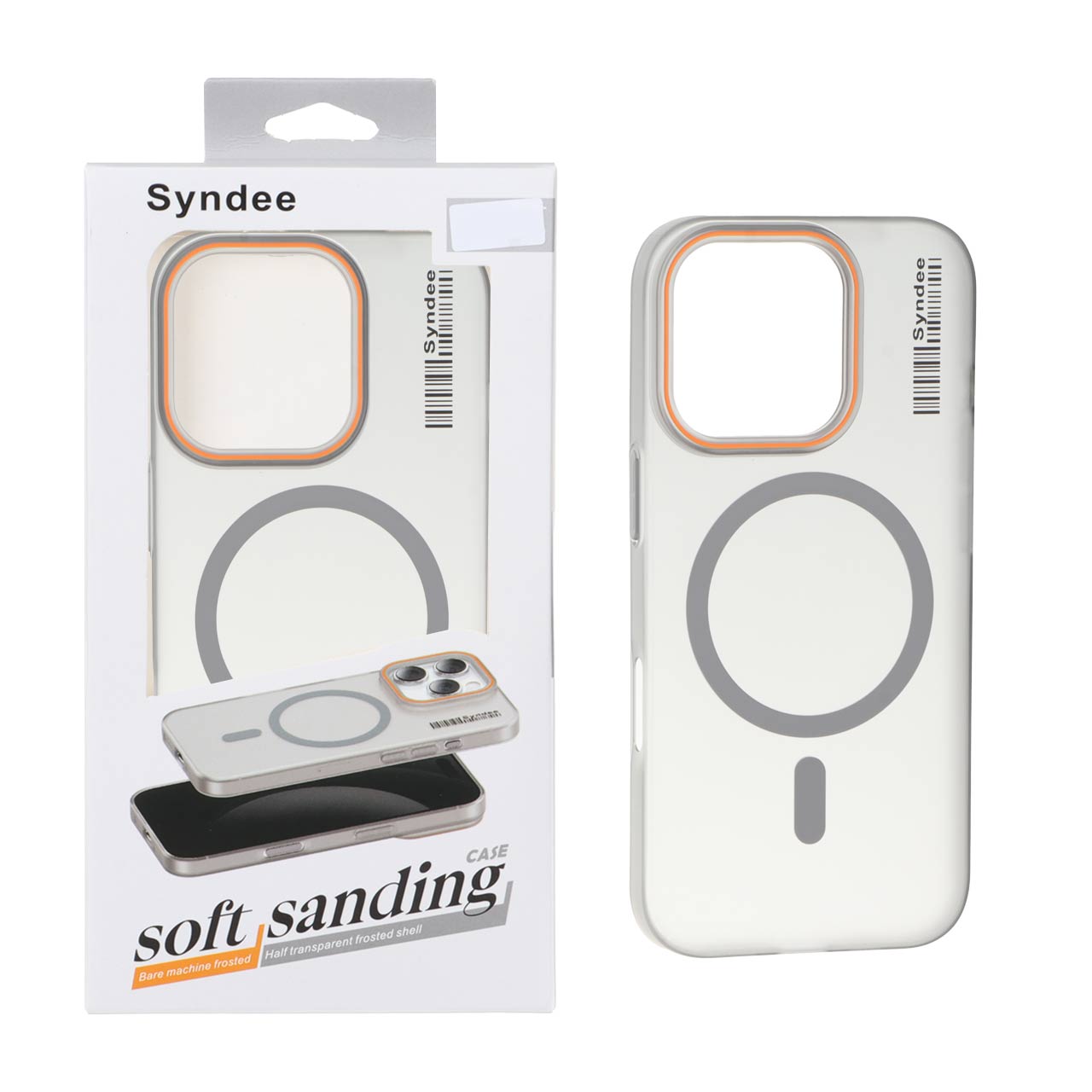 قاب اورجینال Syndee پشت مات MagSafe مدل Apple iPhone 16 Pro - خاکستری کد 1 (پک دار)