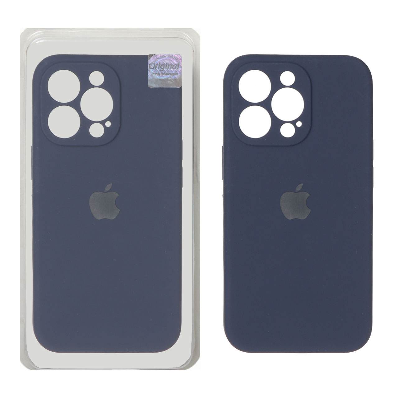 قاب سیلیکونی پاک کنی اورجینال Master Quality مدل Apple iPhone 13 Pro - سرمه ای (پک دار)