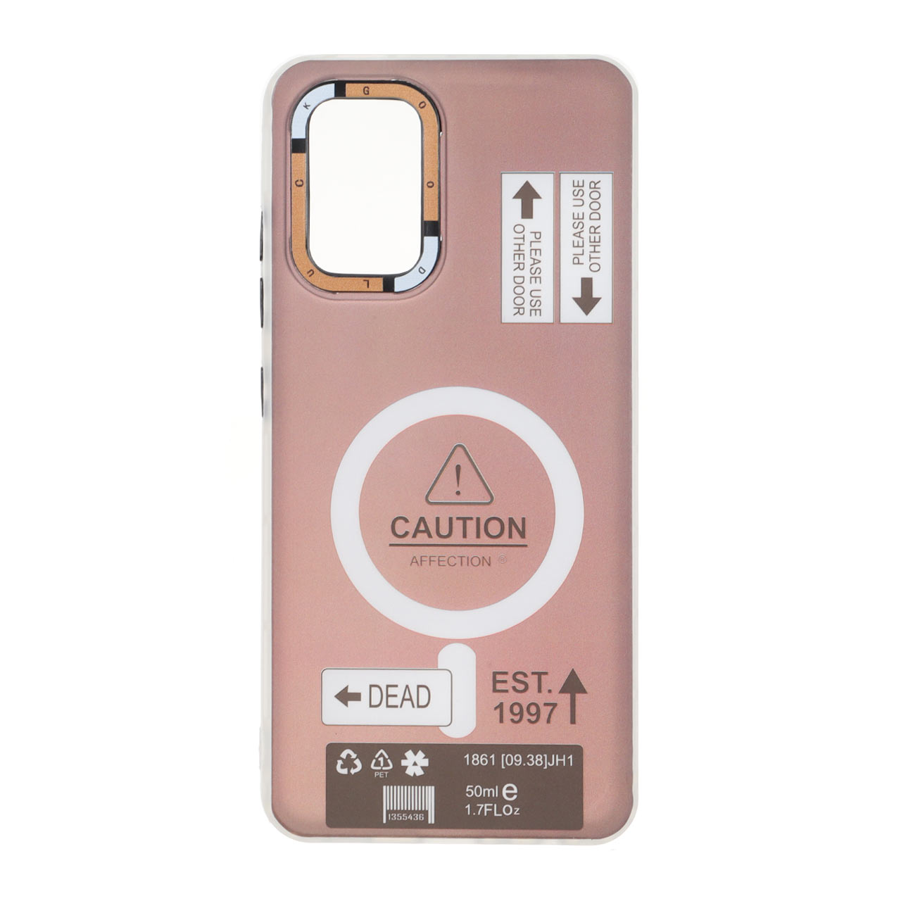 قاب Caution دور مات طرح مگ سیف مناسب برای سامسونگ گلکسی A32 4G