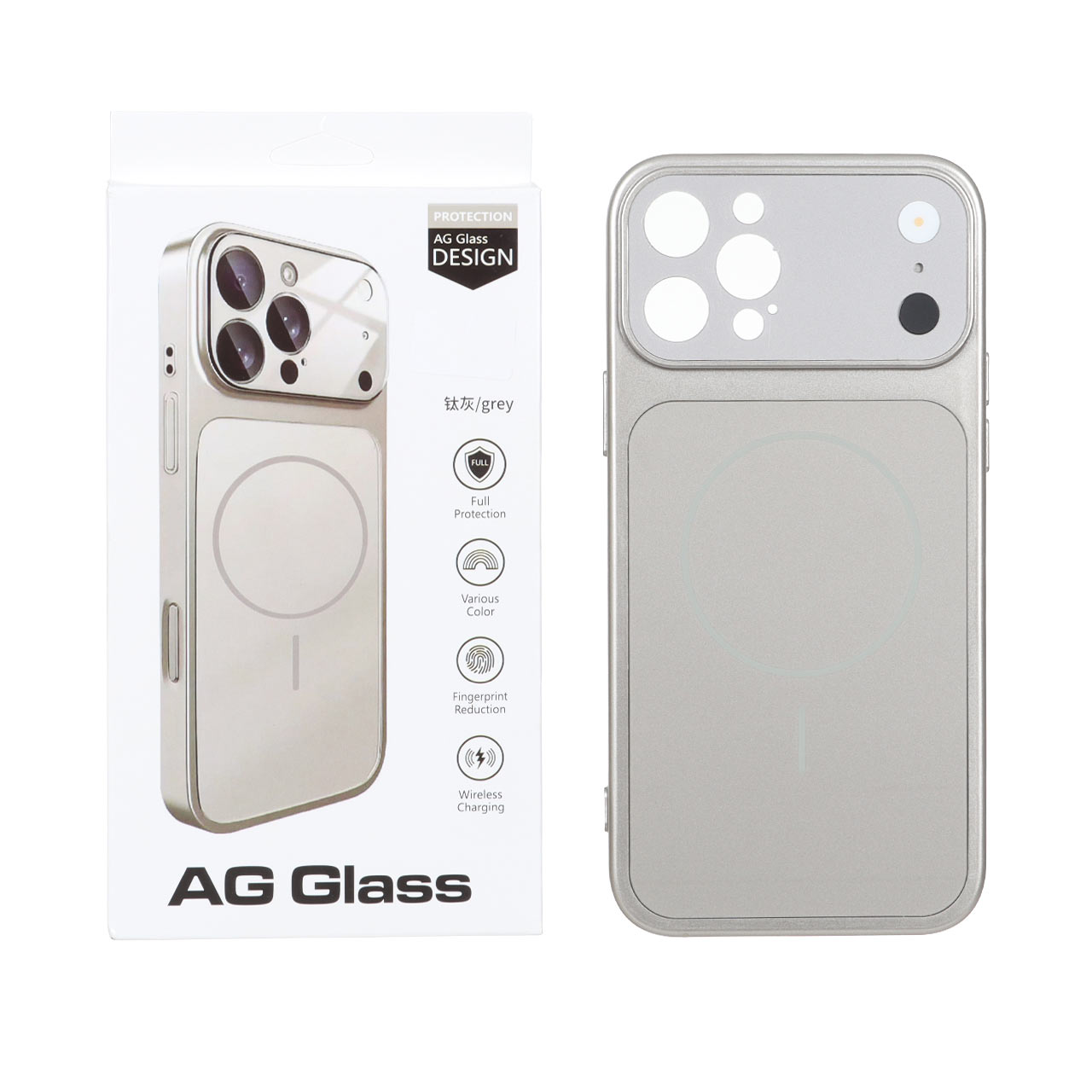 قاب اورجینال AG Glass محافظ لنز برجسته شیشه ای مگ سیف مناسب برای آیفون 12 پرو مکس