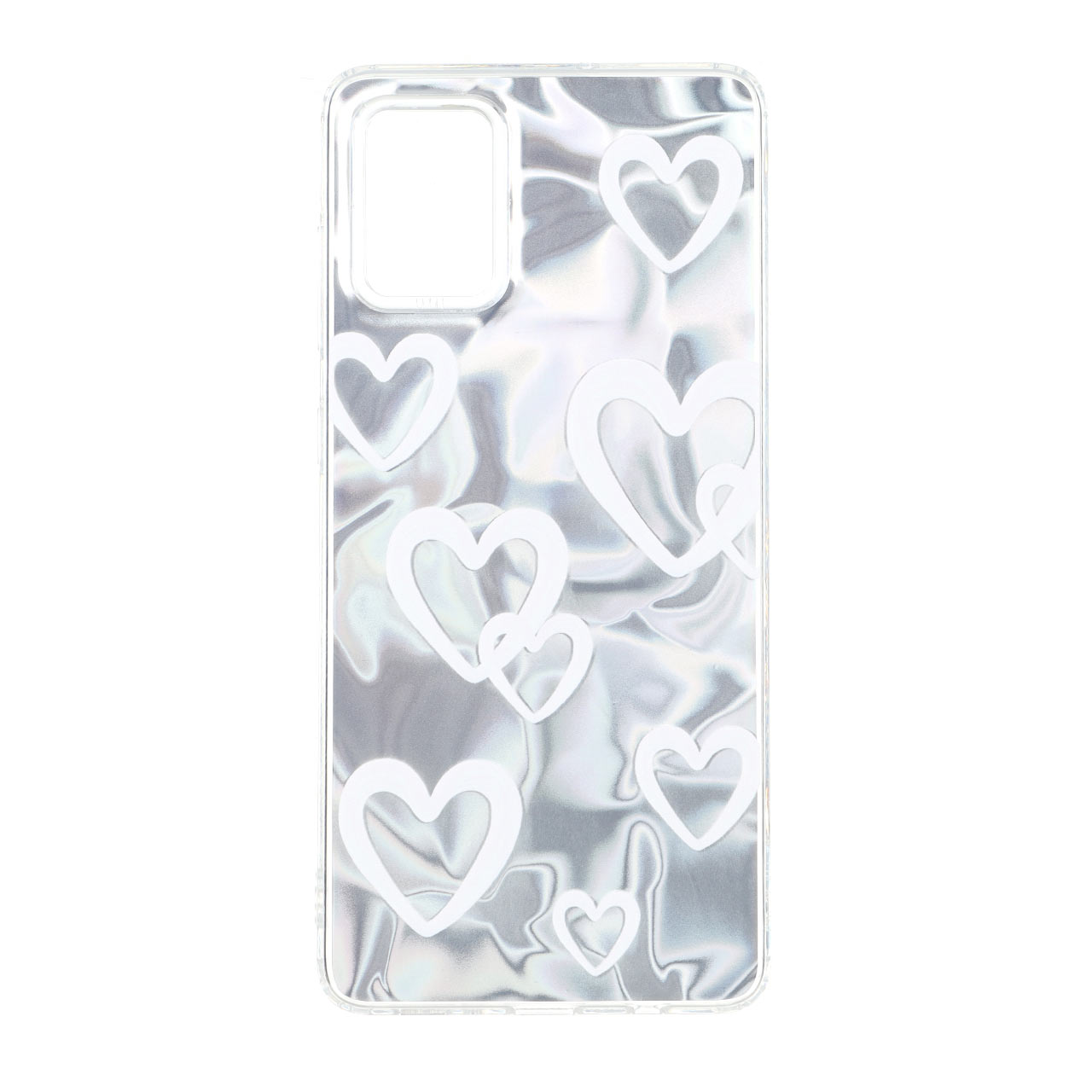 قاب طرح Silver Cloud قلب دور ژله ای مناسب برای سامسونگ گلکسی A71