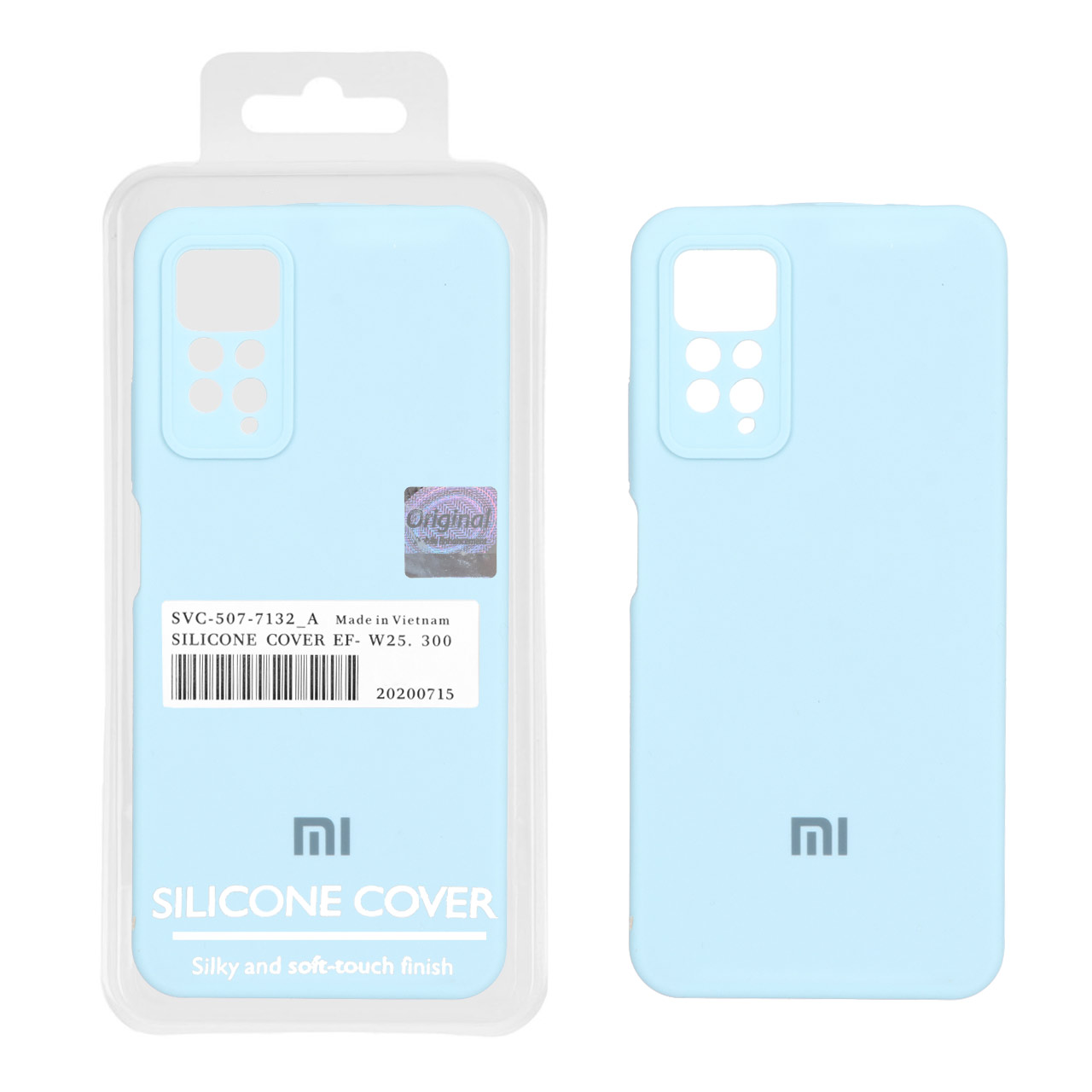 قاب سیلیکونی پاک کنی اورجینال Master Quality مدل Xiaomi Redmi Note 12 Pro 4G / Redmi Note 11 Pro - آبی آسمانی (پک دار)