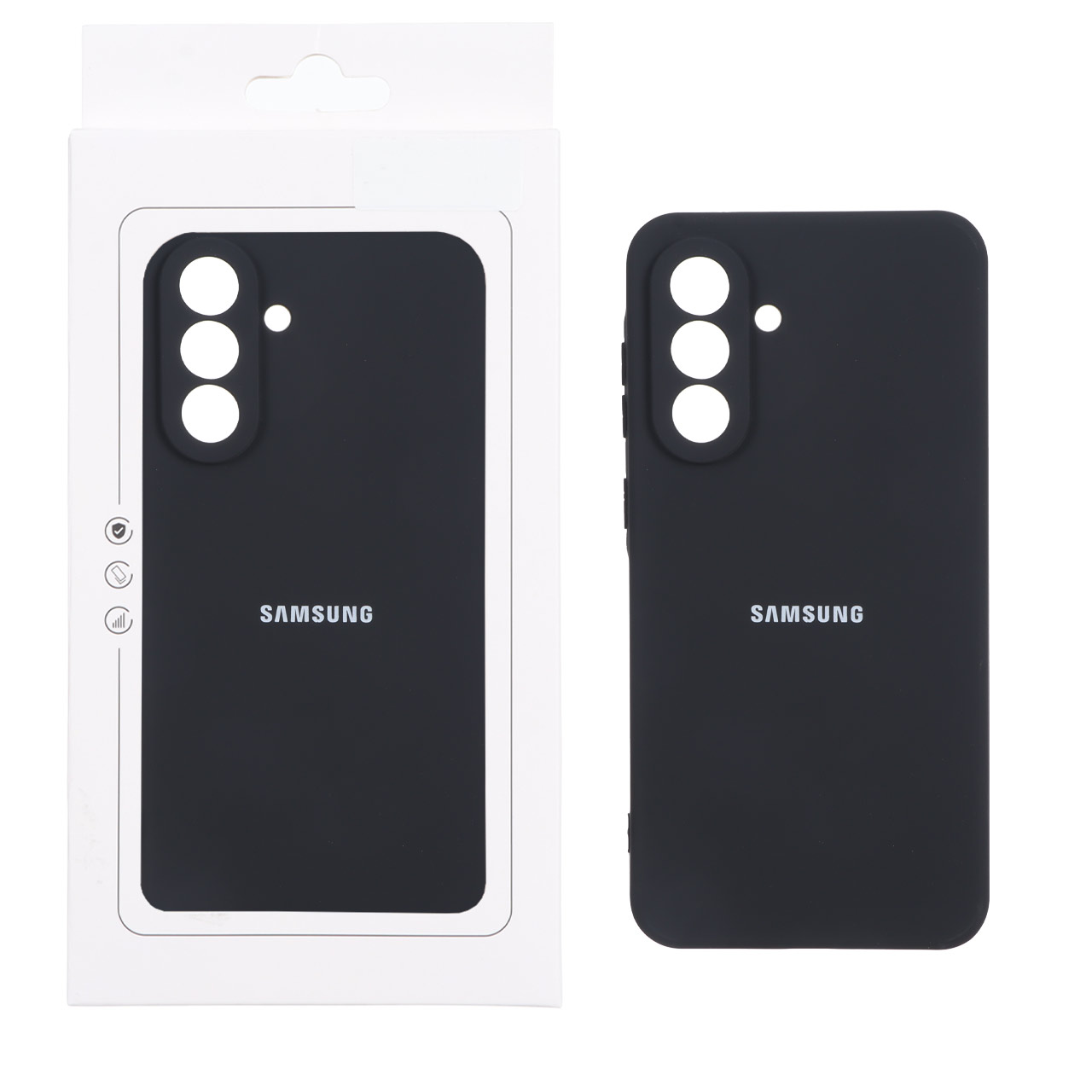 قاب طرح سیلیکون Soft لوگودار Samsung Galaxy A37 / A56 / A36 - مشکی (پک دار)
