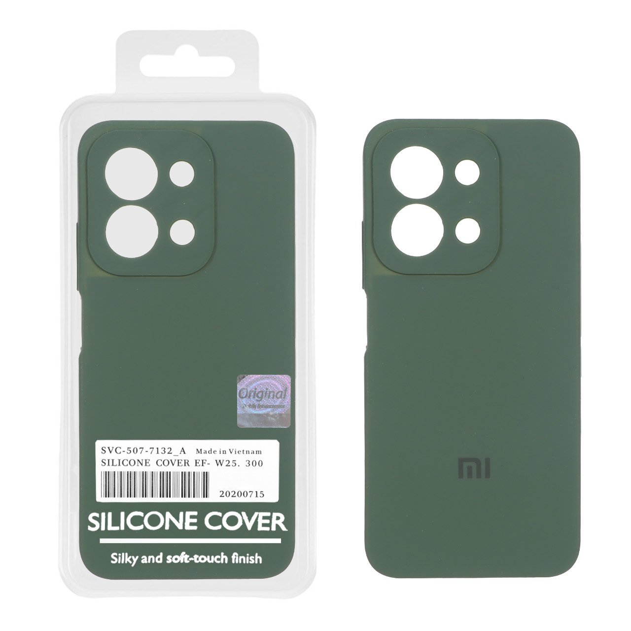 قاب سیلیکونی پاک کنی اورجینال Master Quality مدل نسخه گلوبال Xiaomi Redmi 15C / Poco C85 - سبز تیره (پک دار)