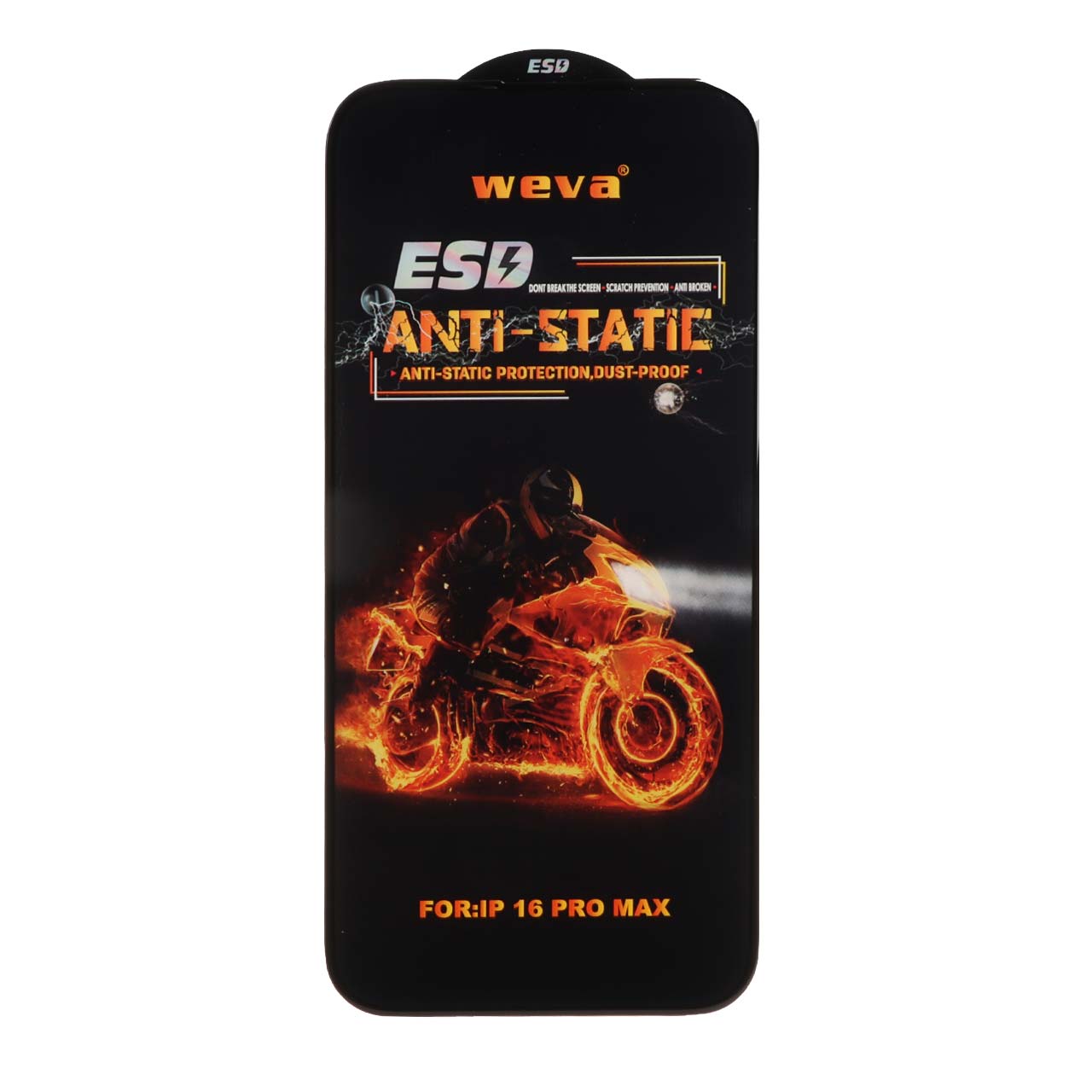 محافظ صفحه نمایش فول کاور Weva ESD Anti Static مناسب برای آیفون ۱۶ پرو مکس