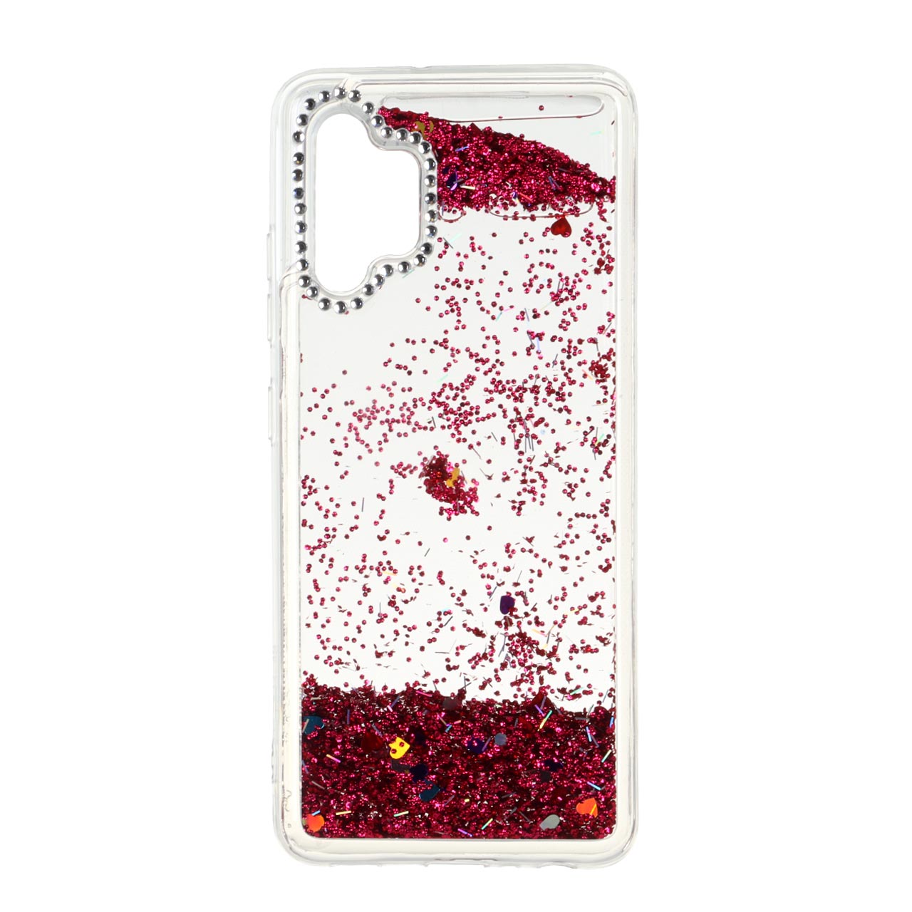 قاب طرح آکواریومی اکلیلی دور ژله ای نگین دار مناسب برای سامسونگ گلکسی A32 4G