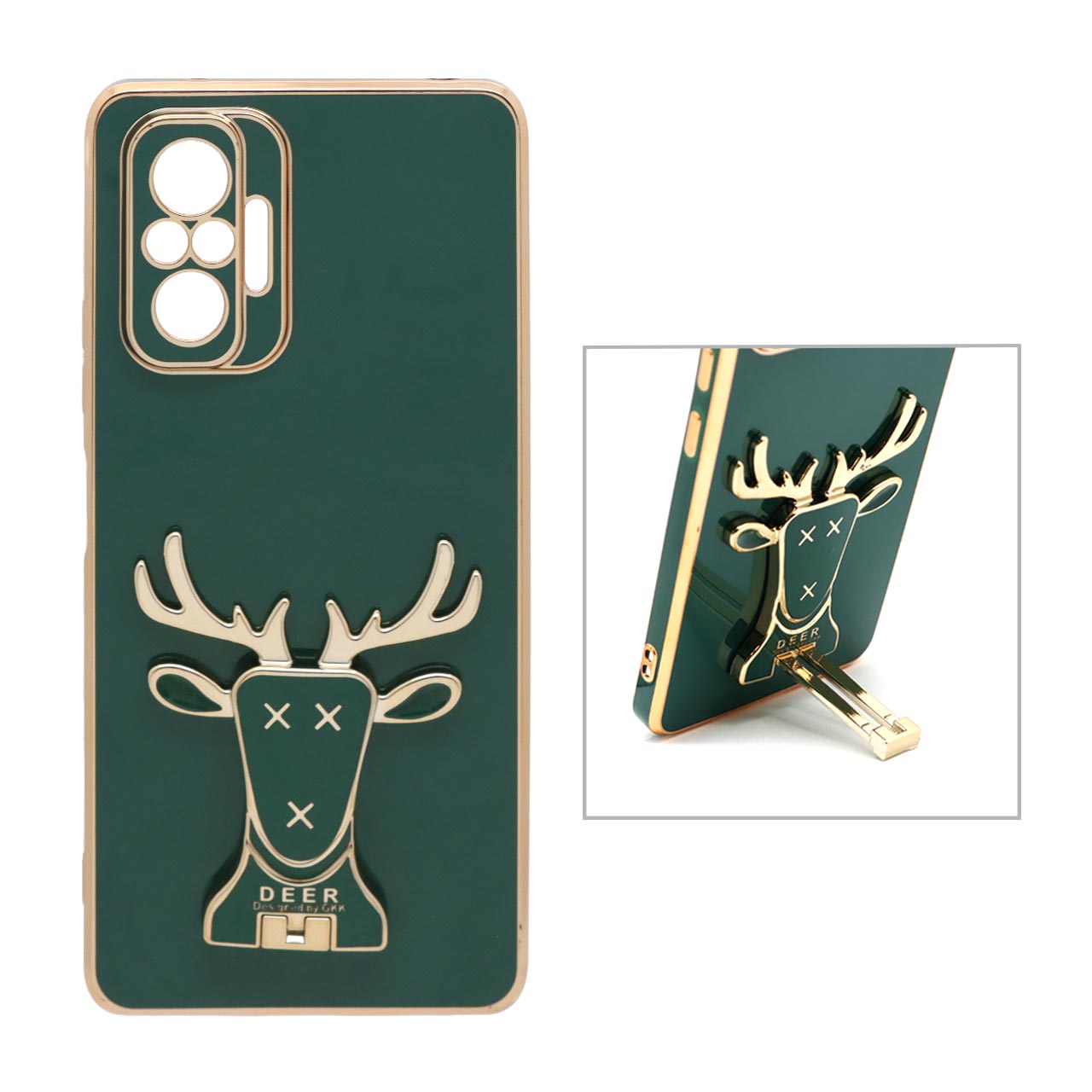 قاب My Case گوزنی Xiaomi Redmi Note 10 Pro-4G / Redmi Note 10 pro max- سبز تیره