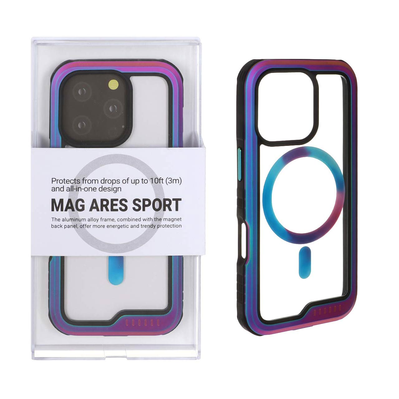 قاب KDoo MAG ARES Sport هفت رنگ مگ سیف مناسب برای آیفون 16 پرو مکس