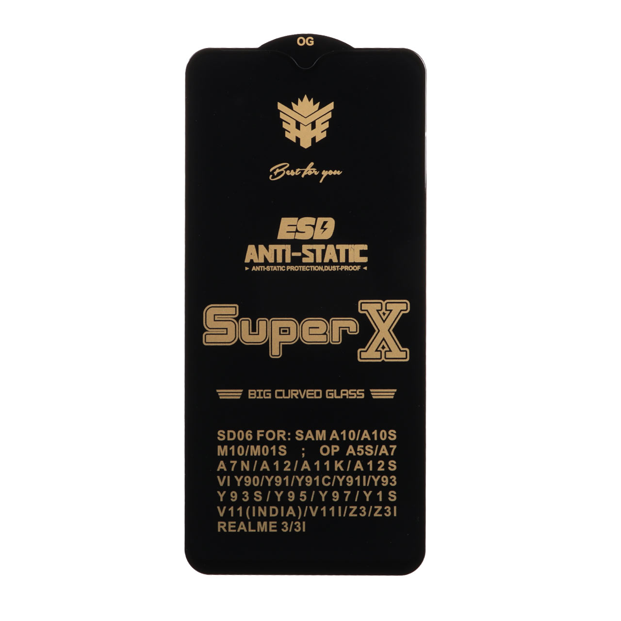 محافظ صفحه نمایش آنتی استاتیک Full Cover Super X مناسب برای سامسونگ A10 / A10S / M10 / M20 / M01S