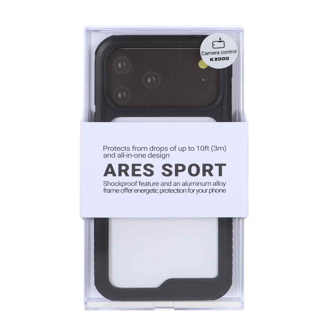 قاب KDoo ARES Sport مشکی برای iPhone 17 Pro Max
