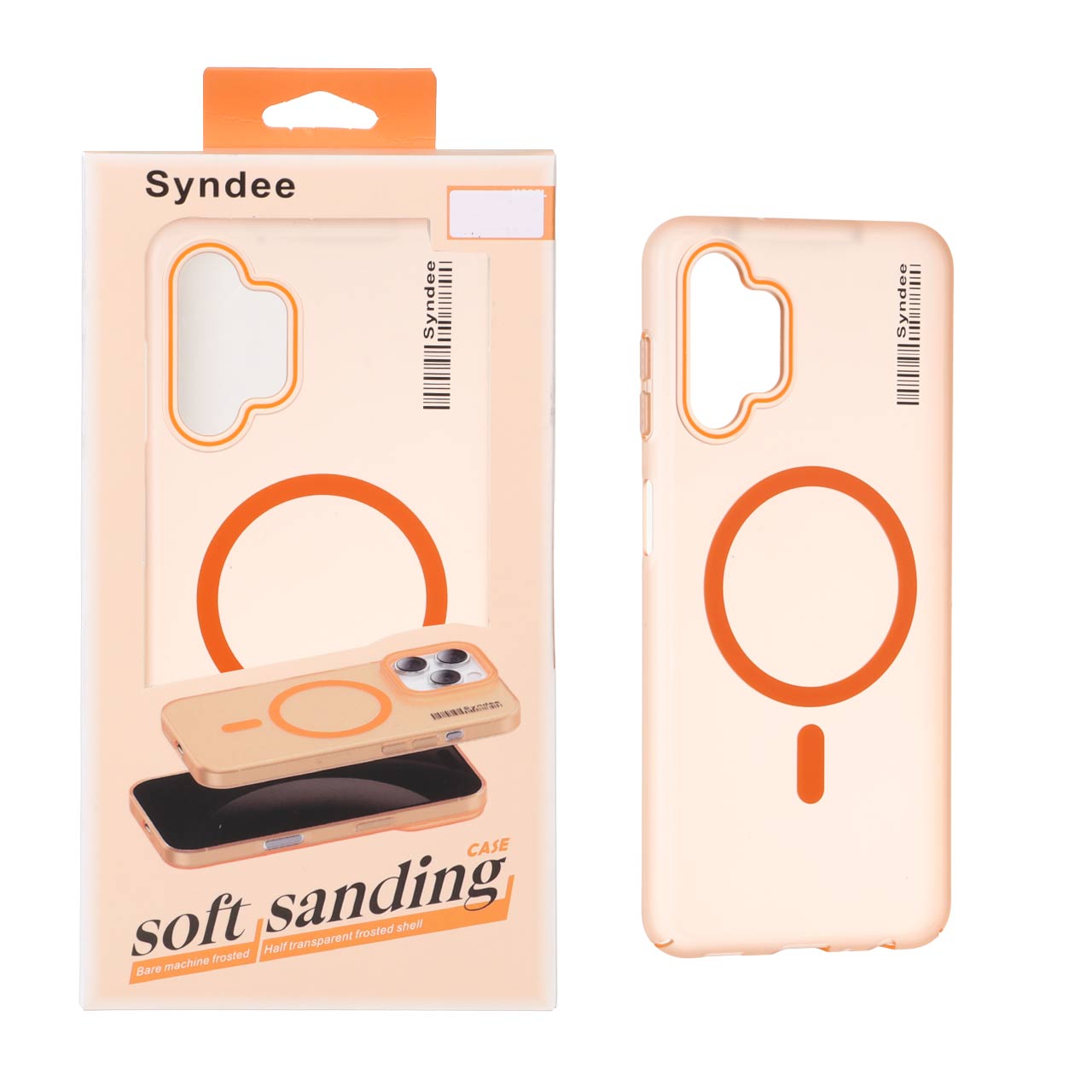 قاب Syndee مات مگ سیف (Magsafe) نارنجی مناسب برای سامسونگ گلکسی A13 4G، A13 5G، A04s، M13 4G، M23 و F13