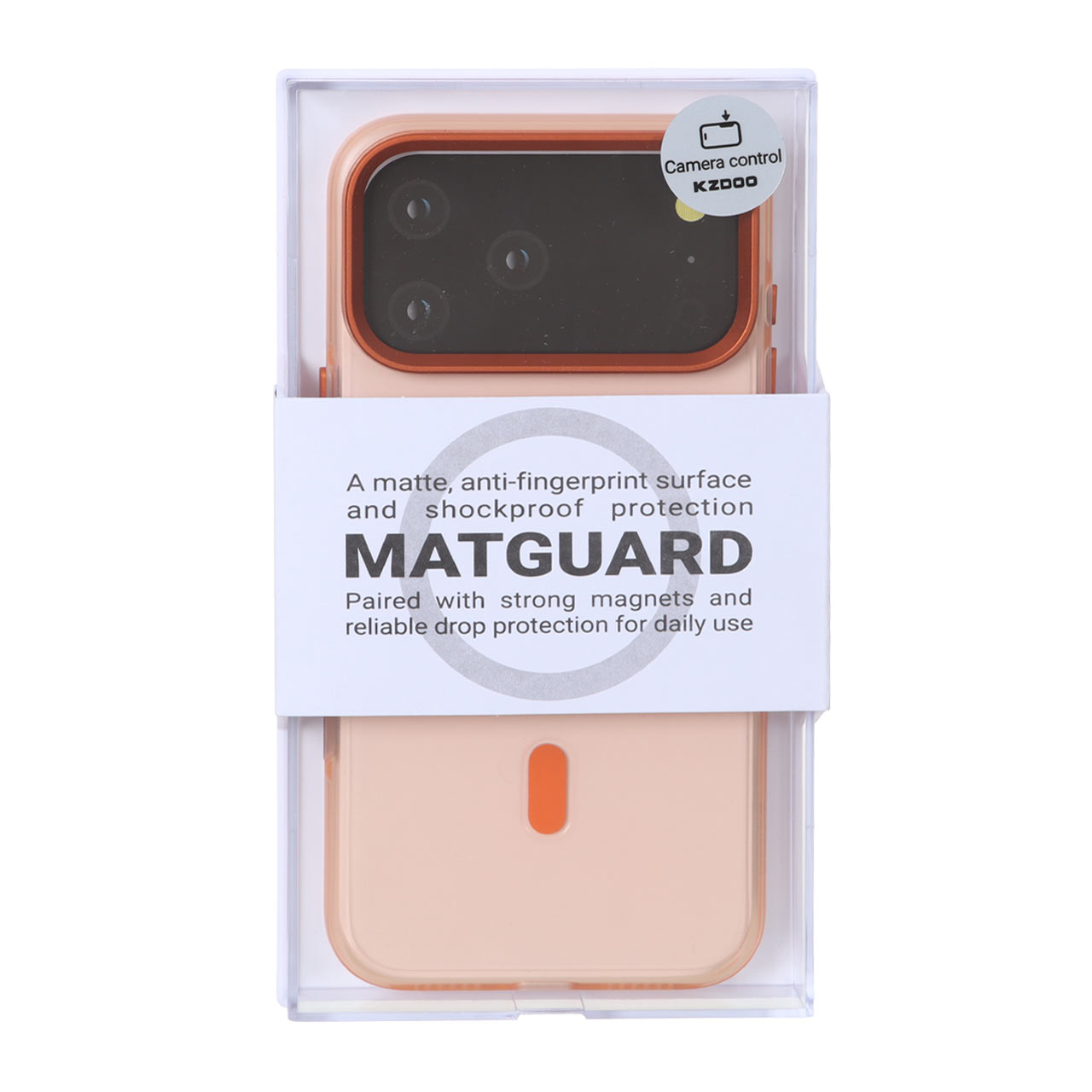قاب اورجینال KDoo MATGUARD مگ سیف آیفون 17 پرو مکس - نارنجی