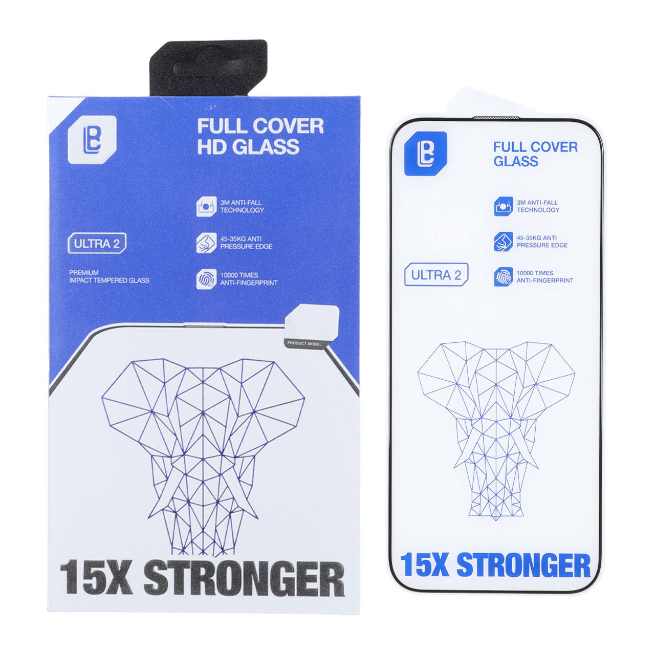 محافظ صفحه نمایش شیشه ای فول کاور Lanbi مدل 15X Stronger مناسب برای Apple iPhone 16 Pro Max