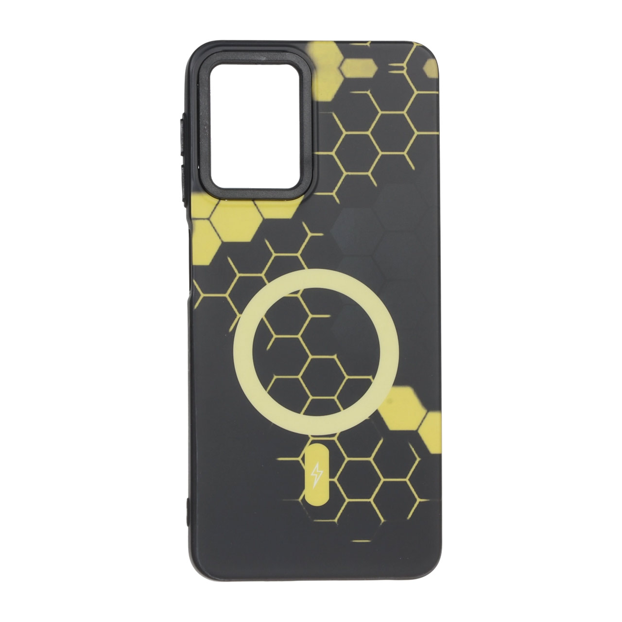 قاب طرح Hexagon مگ‌سیف زرد مناسب برای سامسونگ گلکسی A22 4G / M32 4G / F22