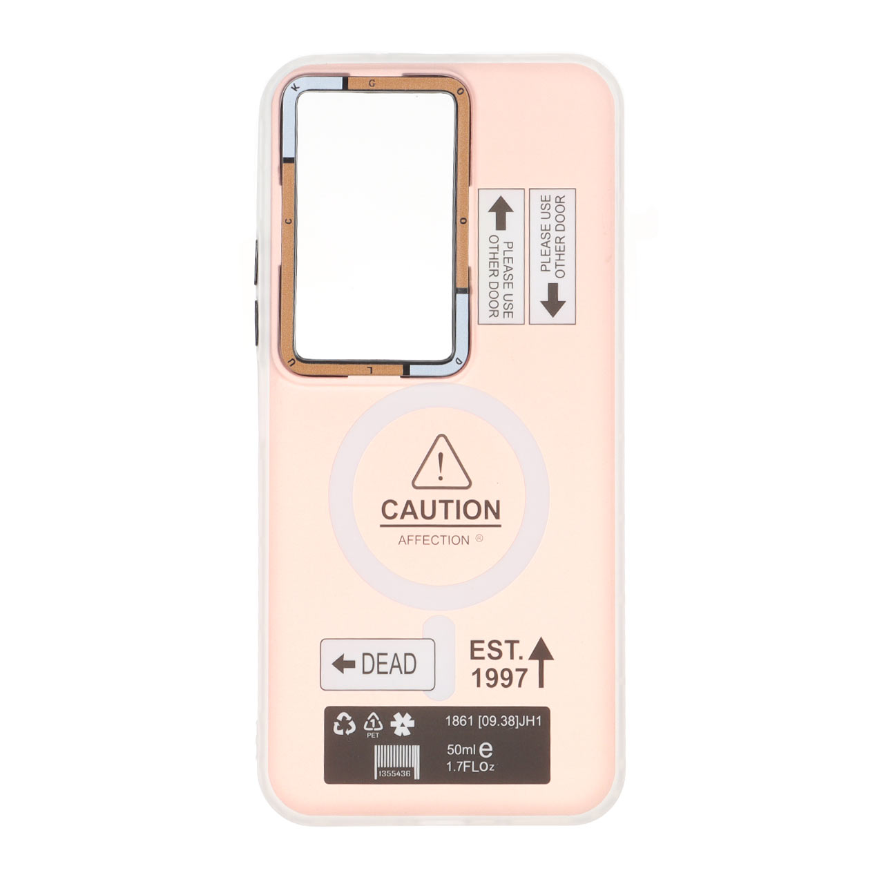 قاب طرح Caution دور مات مگ سیف مناسب برای شیائومی ردمی ۱۵ 4G